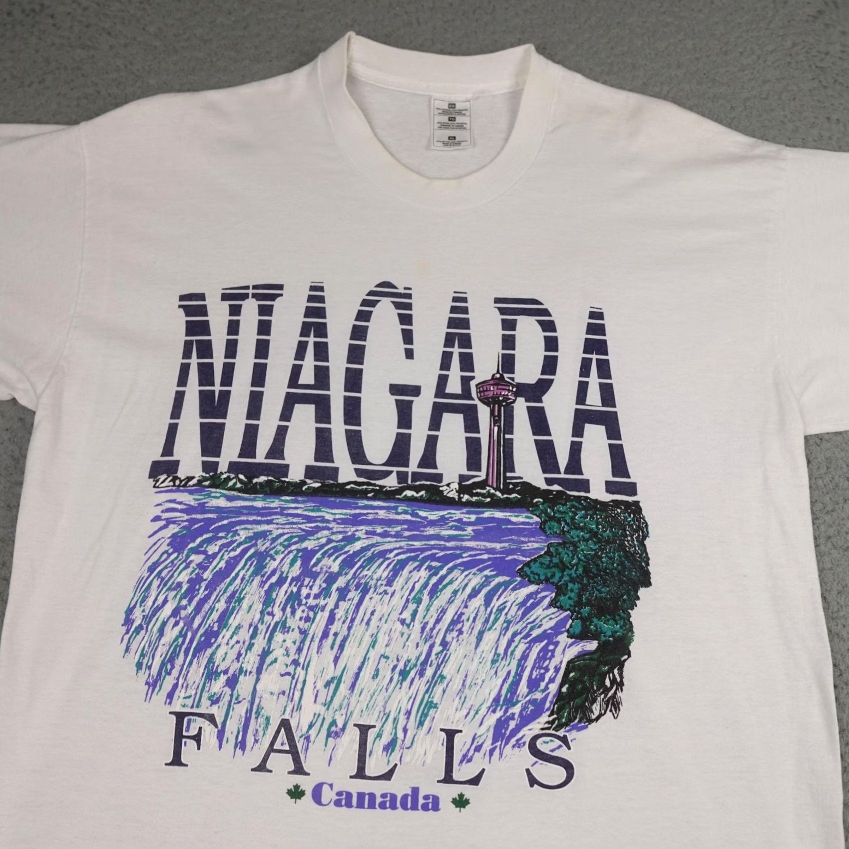 Vintage Niagara Falls Canada Shirt Mens XL White Souvenir Graphic Tee Tourist Travel Size US XL / EU 56 / 4 - 3 Thumbnail