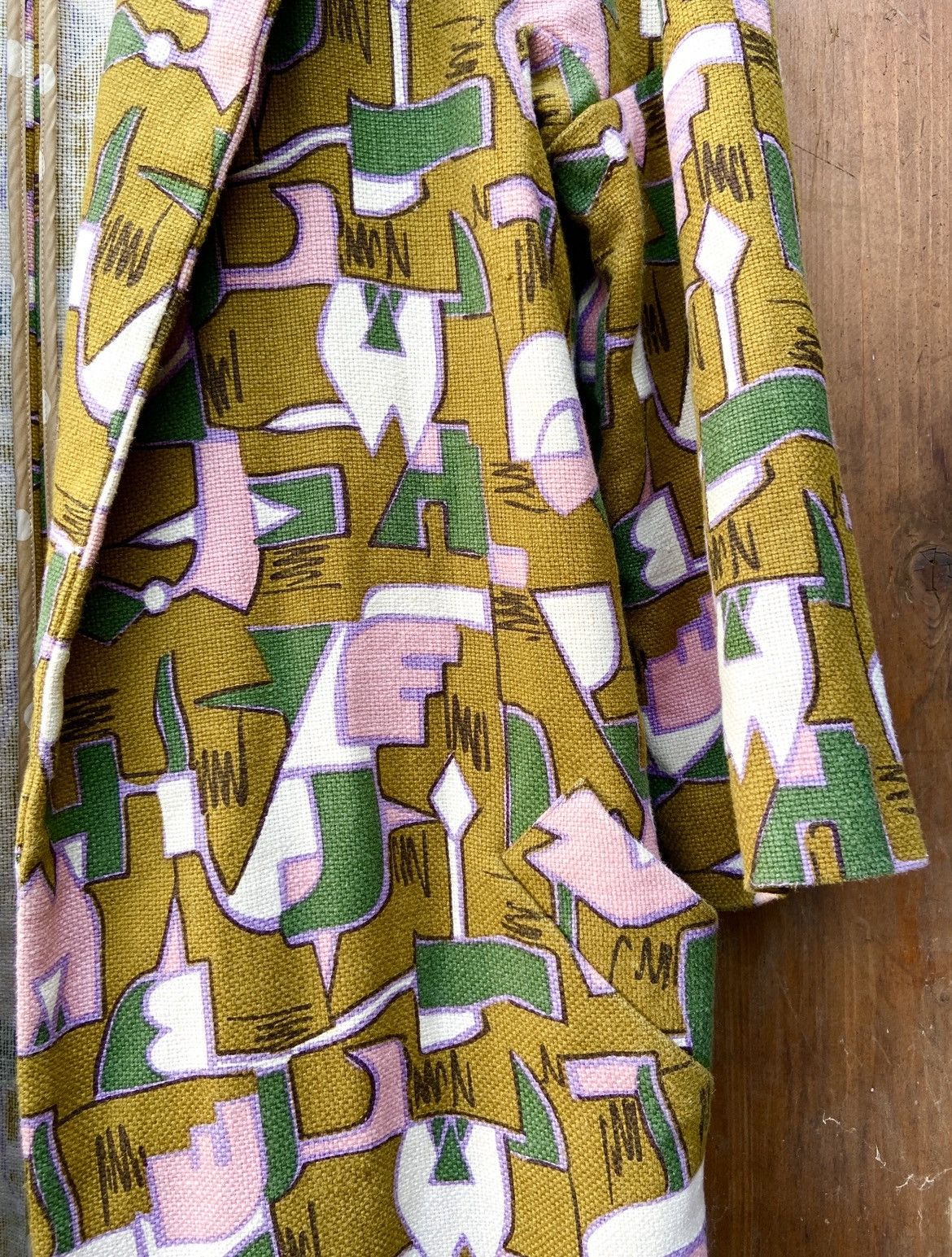 Marni ★0% TAX★ ABSTRACT MARNI LINEN 3/4 SLEEVE COAT KAPITAL KIMONO Size US S / EU 44-46 / 1 - 2 Thumbnail