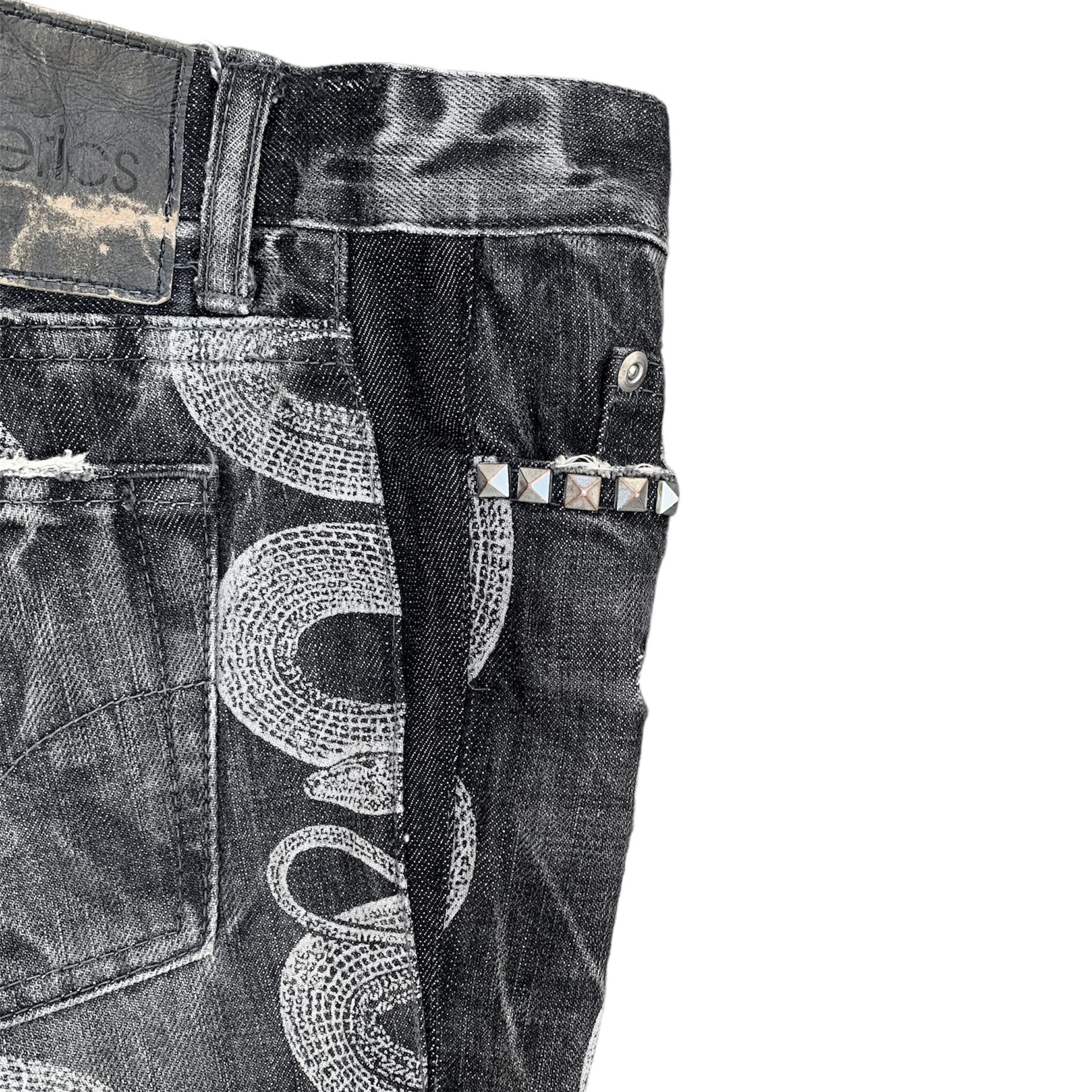 Hysteric Glamour OG Snake print studded jeans Size US 32 / EU 48 - 10 Thumbnail
