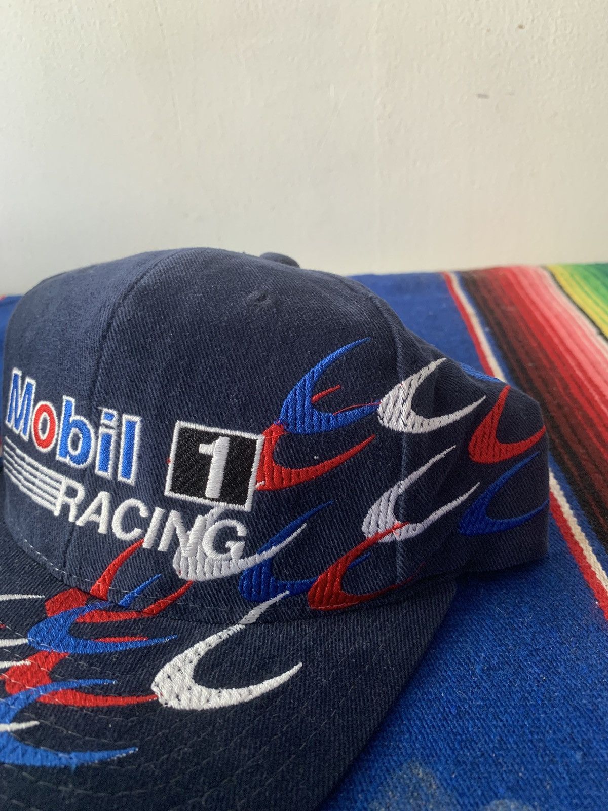NASCAR × Section 8 Vintage Mobil 1 Racing Trucker Cap Hat Size ONE SIZE - 3 Thumbnail