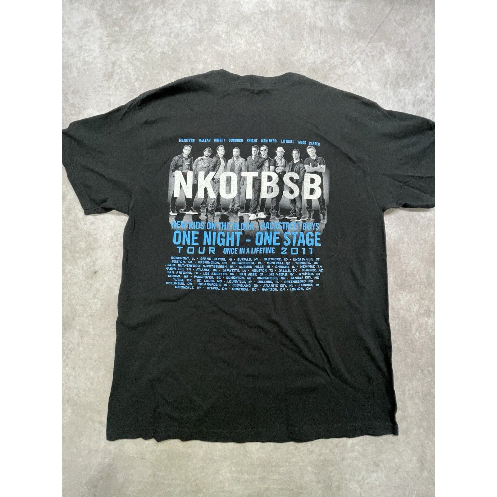 Other Vtg NKOTBSB Double-Sided Tour Shirt XL 2011 NKOTB Backstreet Size US XL / EU 56 / 4 - 5 Thumbnail