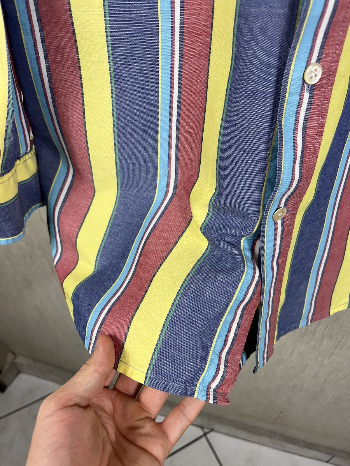 Acne Studios × Our Legacy Our Legacy 1980-81 Panama Lino linen striped nerd shirt y2k Size US M / EU 48-50 / 2 - 8 Thumbnail
