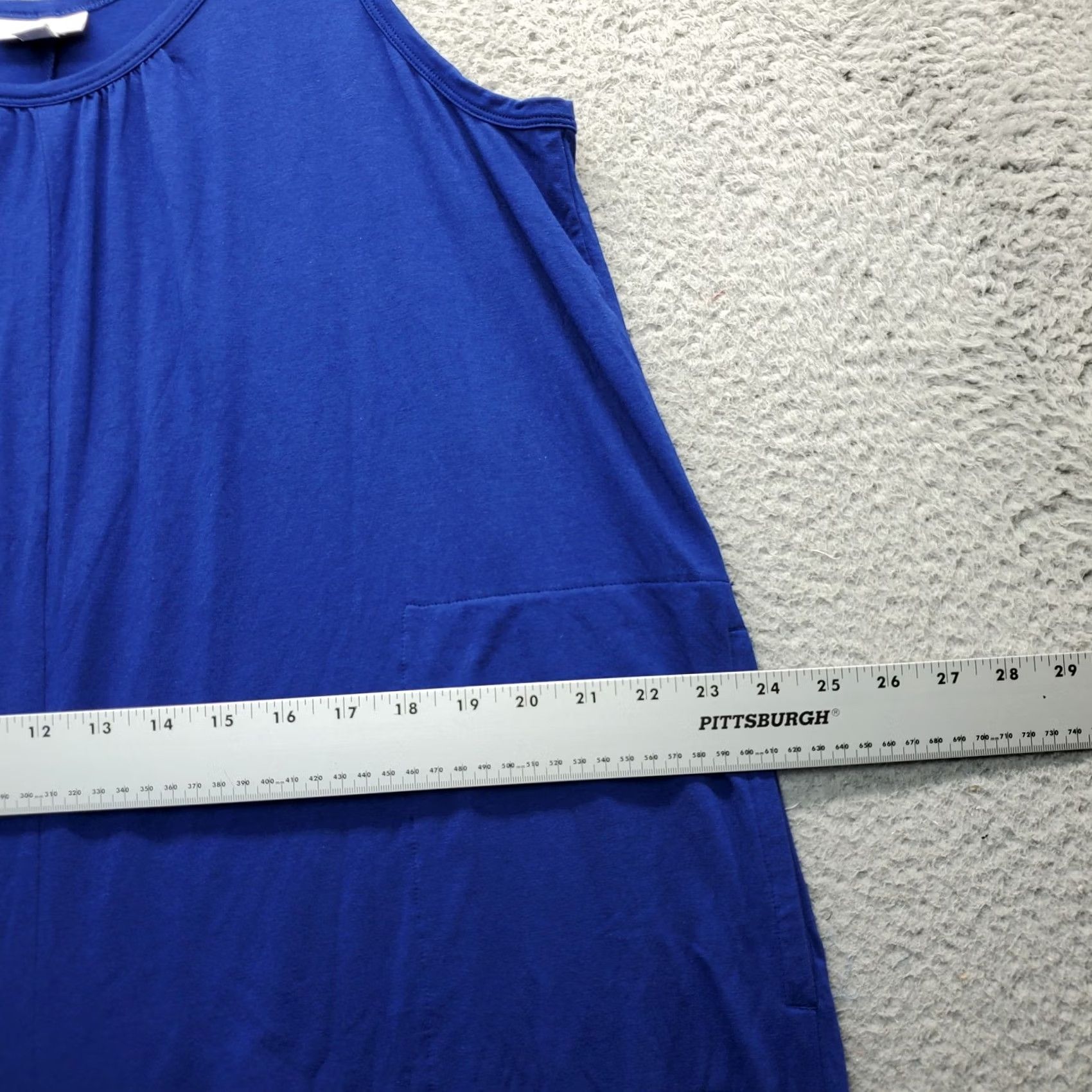 J. Jill J. Jill Jumpsuit Womens Large Blue Stretch Round Neck Sleeveless Wide-Leg Casual Size 36" / US 14 / IT 50 - 5 Thumbnail
