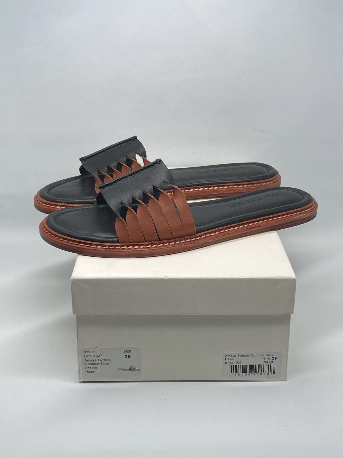 Ulla Johnson Ulla Johnson Ameya Twisted Contrast Slide Sandals size 39 Size US 9 / IT 39 - 10 Thumbnail