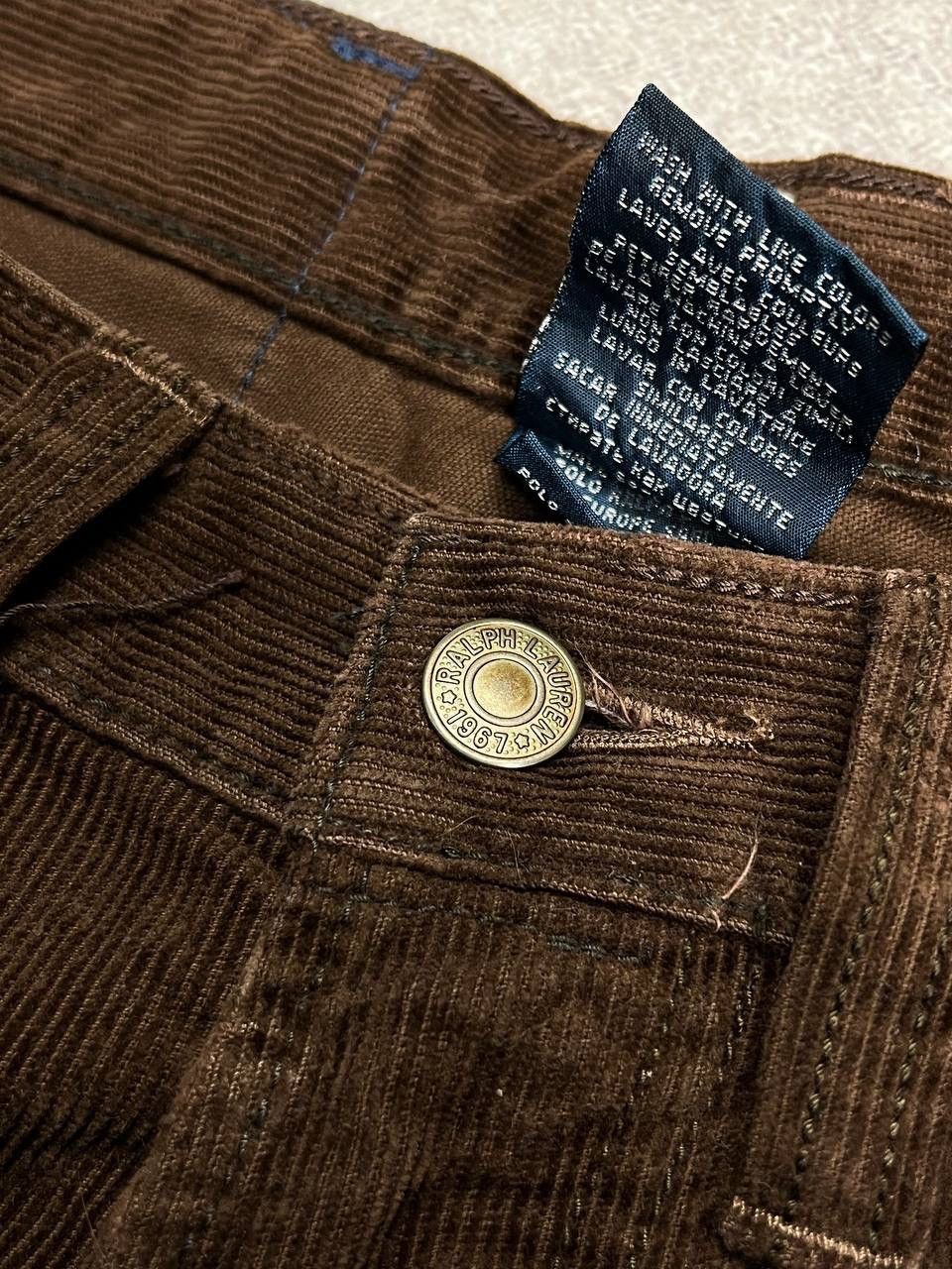 Polo Ralph Lauren Vintage Polo Ralph Lauren Baggy Velvet Flared Pants 31x34 Size US 31 - 5 Thumbnail