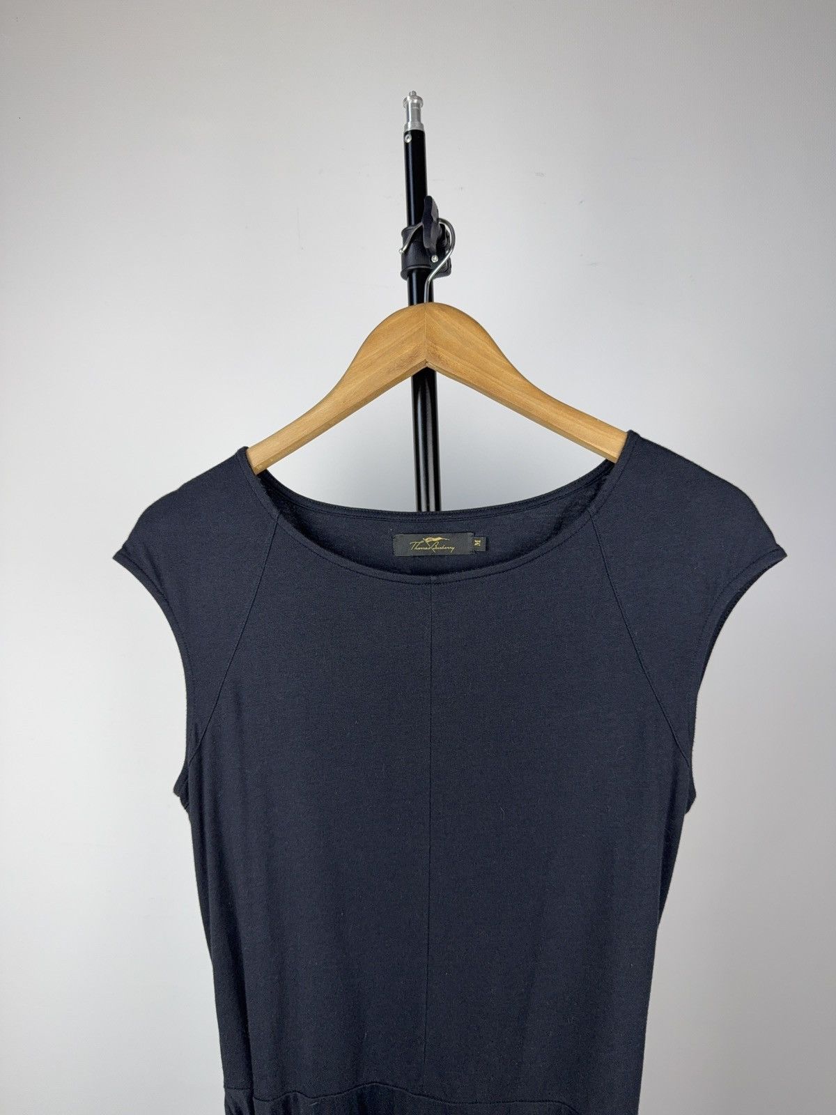 Burberry Vintage 00s Luxury Thomas Burberry Blue Sexy Dress Retro Size M / US 6-8 / IT 42-44 - 2 Thumbnail