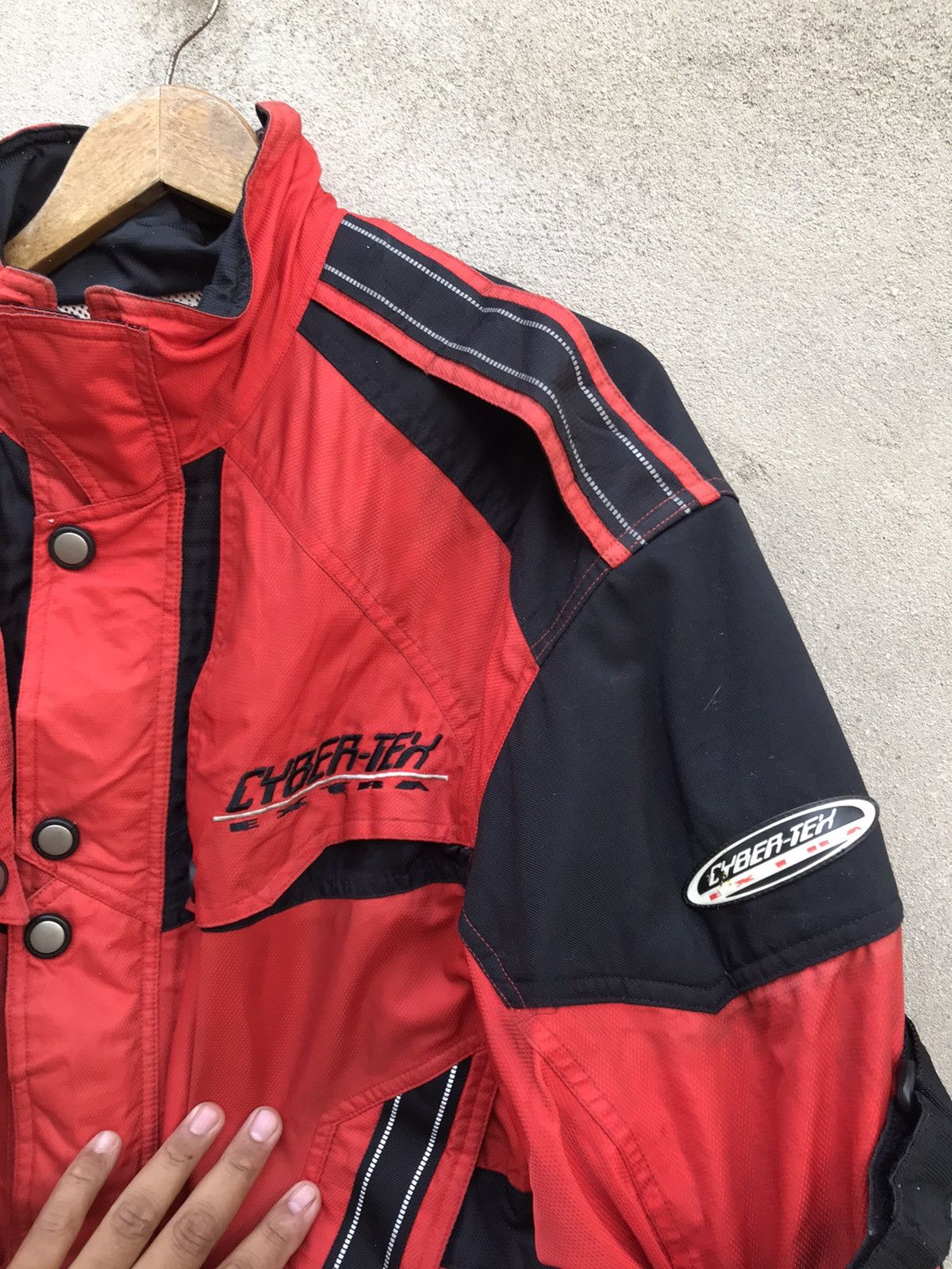 Vintage × Yamaha RARE YAMAHA RACING JACKET CYBER TEX RIDER SUN FADED Size US L / EU 52-54 / 3 - 9 Thumbnail