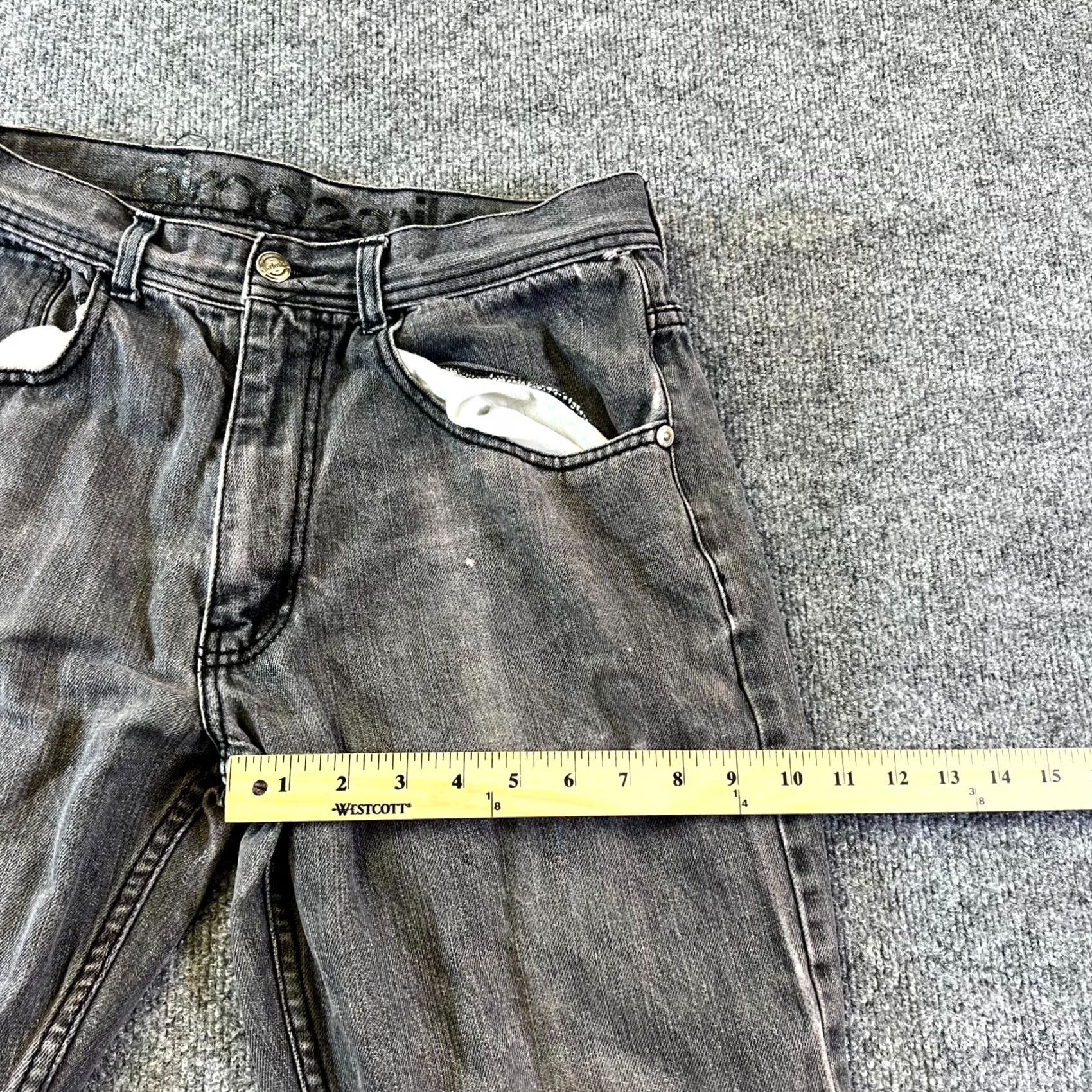 Akademiks Akademiks Jeans Mens 32/32 Gray Denim Distressed Straight Leg Retro Shirt? Size US 32 / EU 48 - 5 Thumbnail