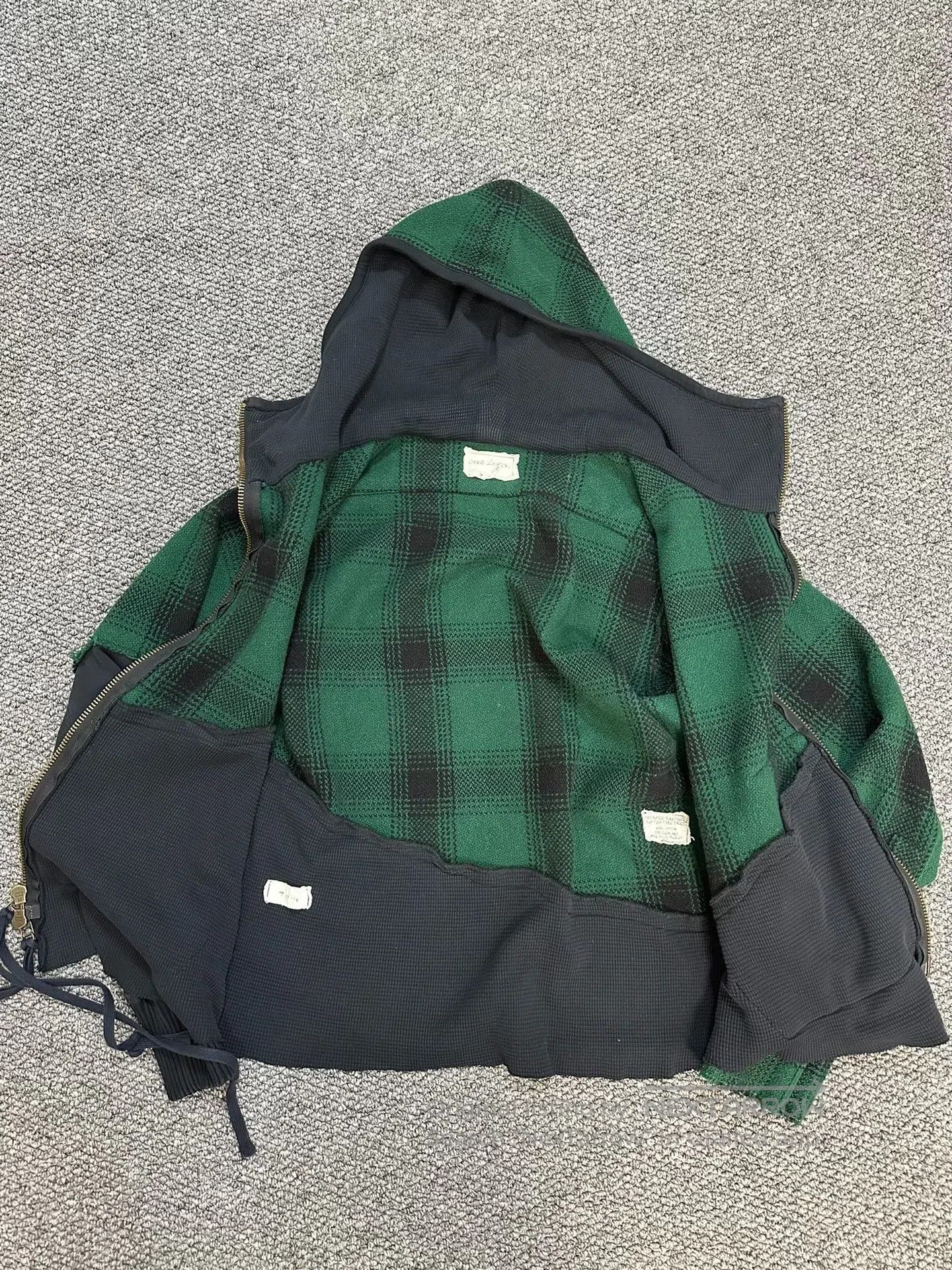 Greg Lauren Greg Lauren Spliced Thick Wool Shirt. Size US L / EU 52-54 / 3 - 2 Thumbnail