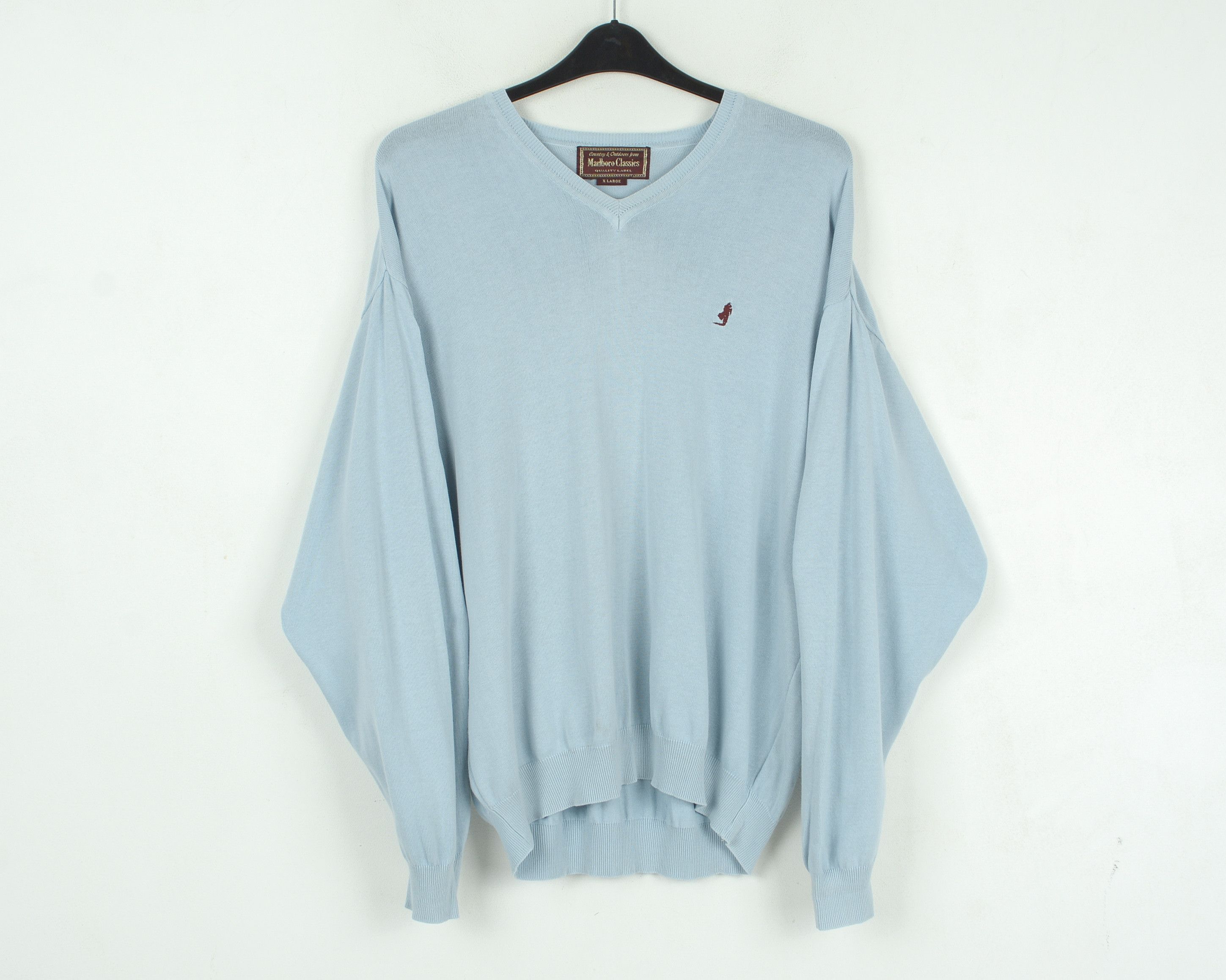 Marlboro Classics Sweater L V-Neck Long Sleeved Casual Jumper Pullover Cotton Size US XL / EU 56 / 4 - 1 Thumbnail