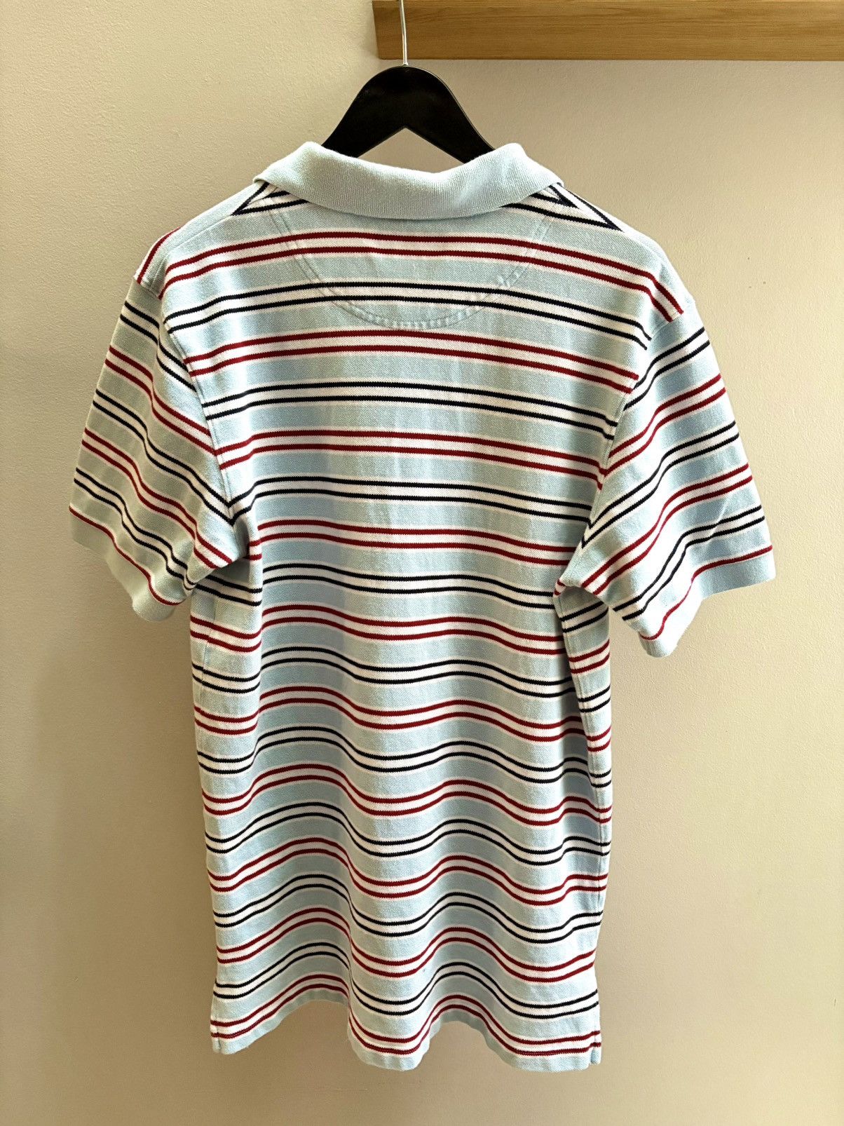 Timberland Timberland VTG 90s Y2K baby blue/red/white striped golf polo Size US L / EU 52-54 / 3 - 2 Thumbnail