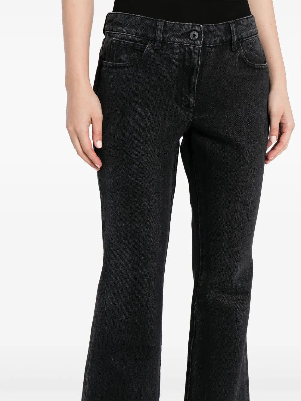 Off-White o1y1225 Denim Pant in Black Size 27" / US 4 / IT 40 - 2 Thumbnail