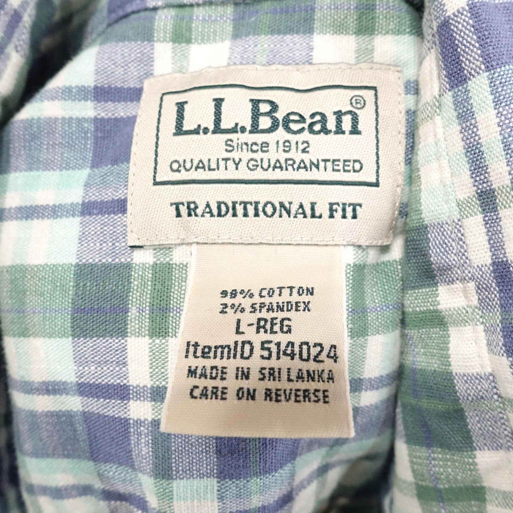 Vintage VINTAGE L.L. Bean Shirt Men Large Green Blue Plaid Button Down Casual Fit Short Sleeve Size US L / EU 52-54 / 3 - 6 Thumbnail