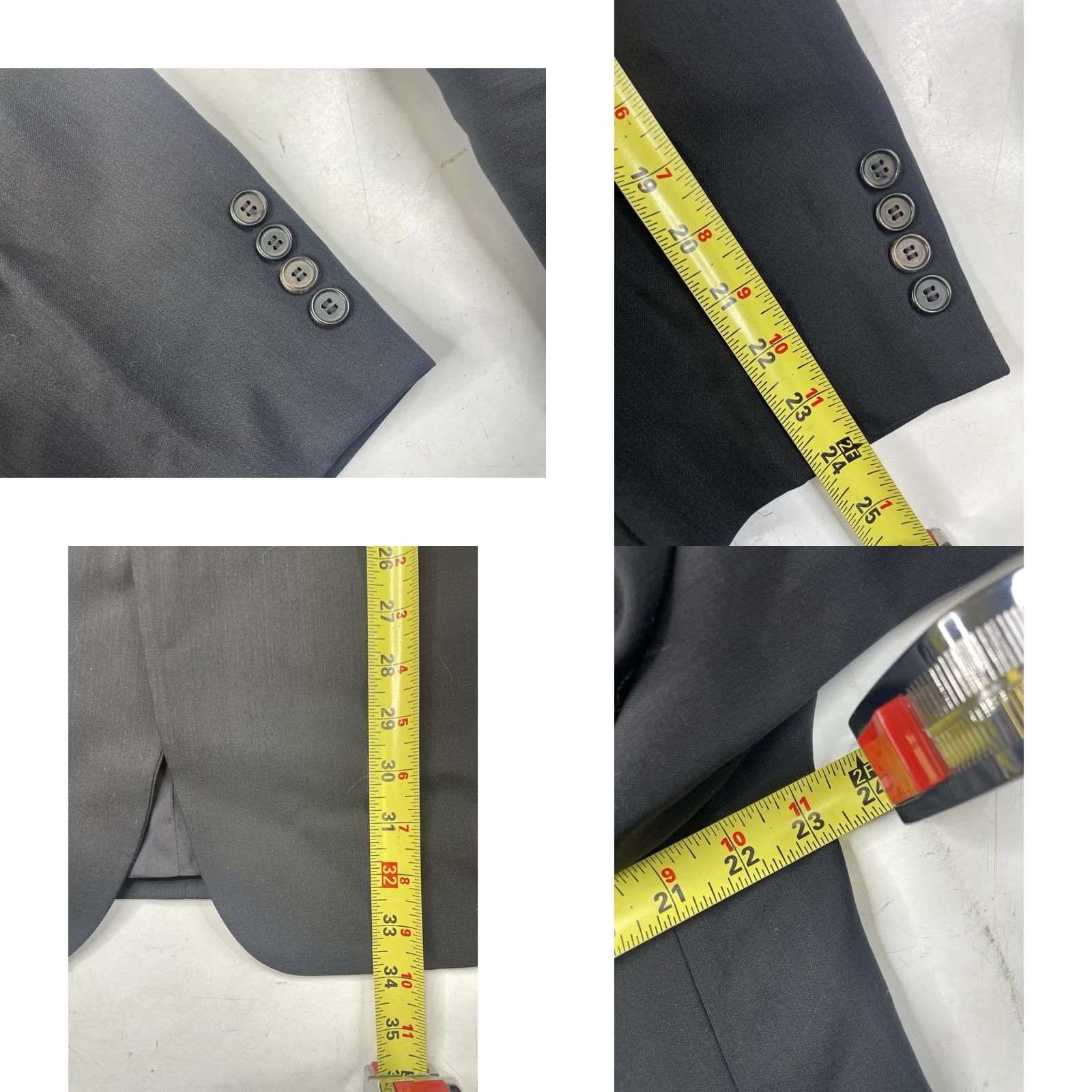 Hugo Boss VINTAGE Hugo Boss EINSTEIN/SIGMA 2-Pcs 3 Button Wool Suit Solid Black Size 44R USA Mens Suit Size 44R - 8 Thumbnail