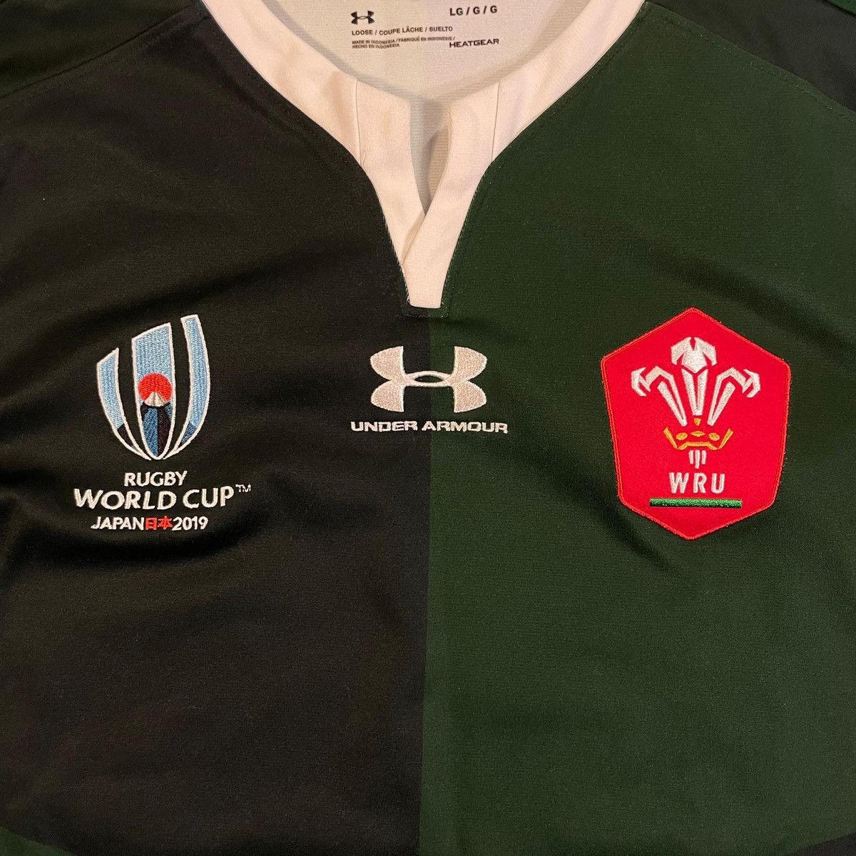 Under Armour Under Armour wales WRU Rugby Union green and white jersey Size US L / EU 52-54 / 3 - 5 Thumbnail