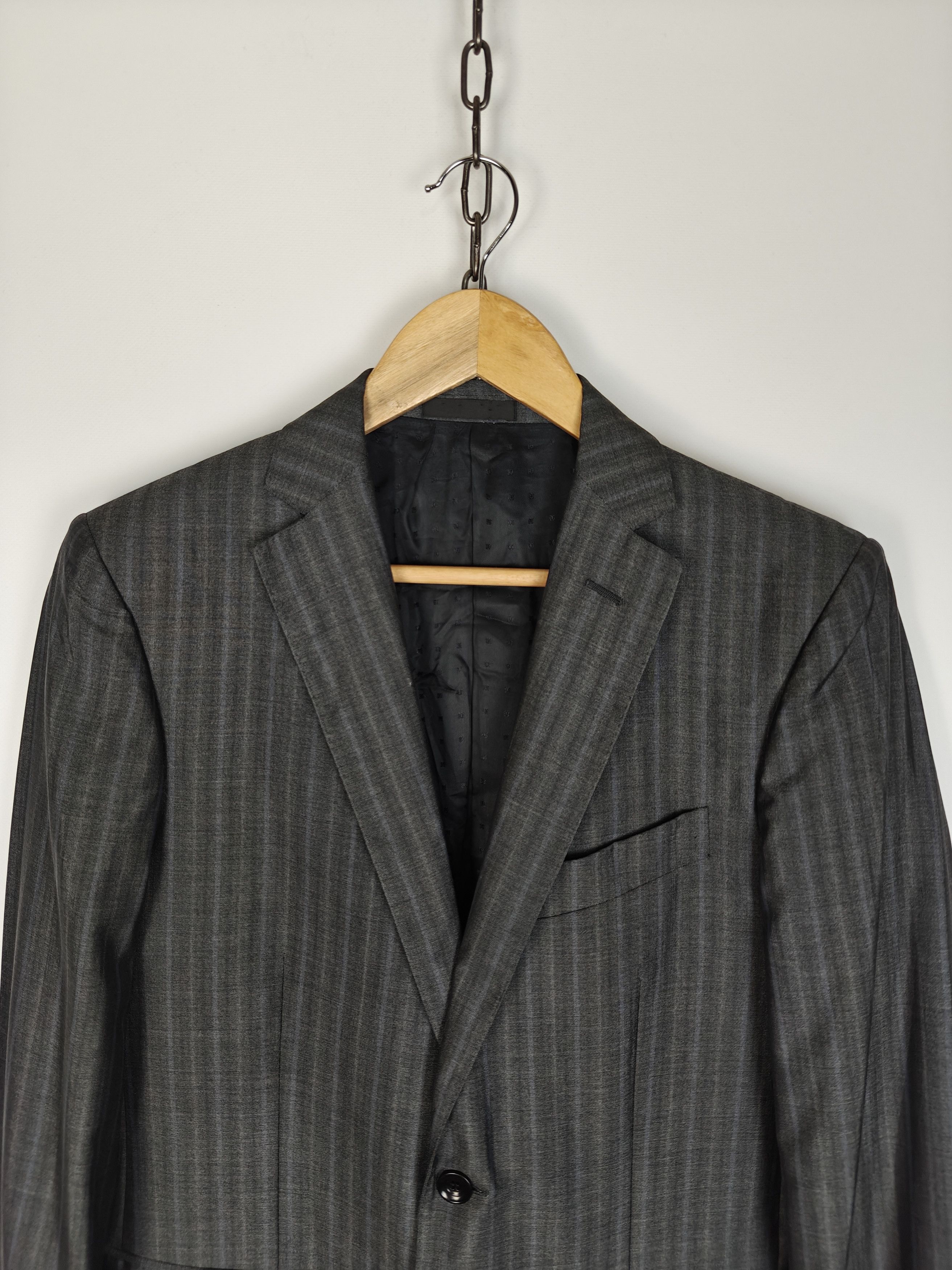 Pal Zileri Lab. Pal Zileri Italy Blazer Jacket Wool/Silk Gray size 48R Size 48R - 2 Thumbnail