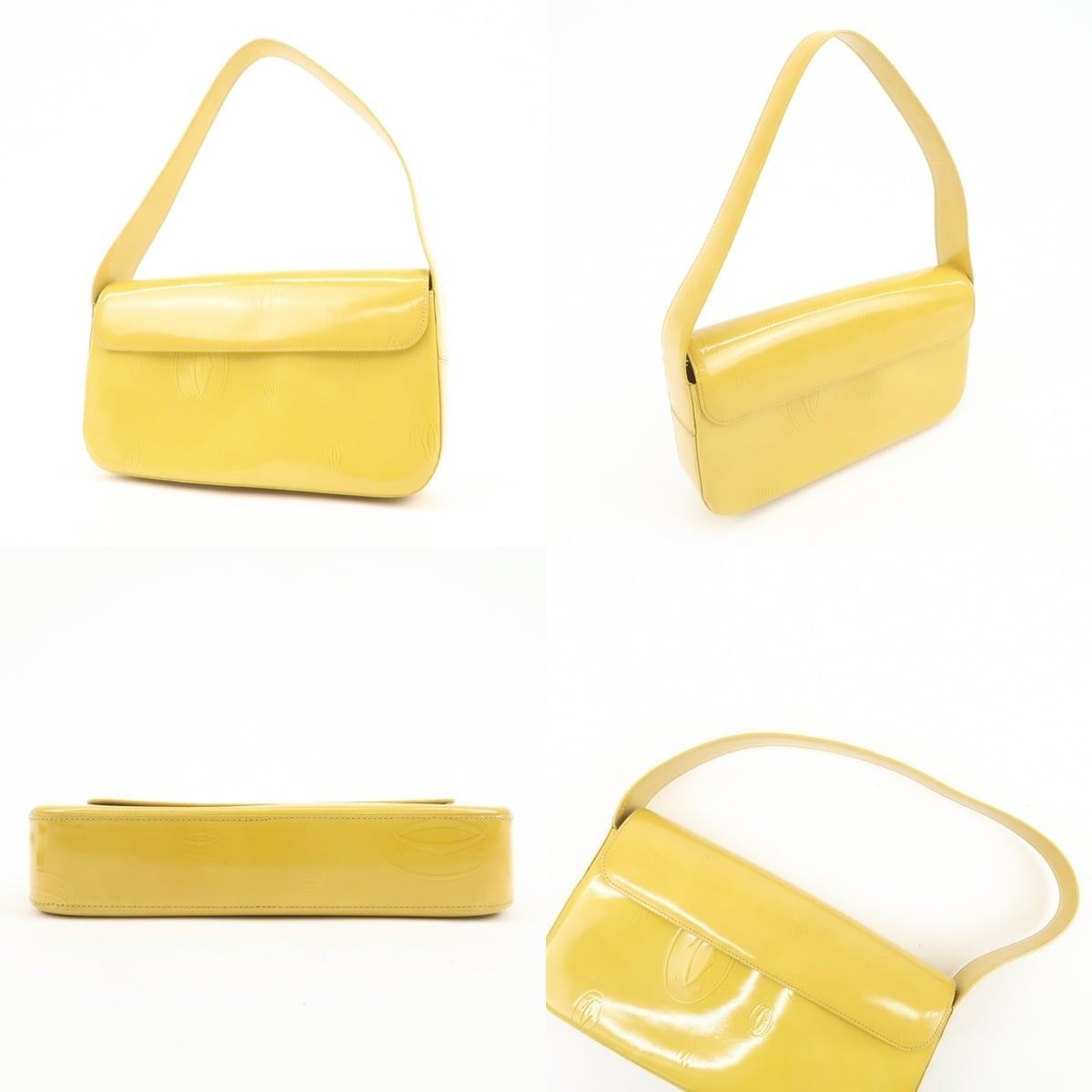 Cartier Cartier Happy Birthday Patent Leather Shoulder Bag Yellow Size ONE SIZE - 3 Thumbnail
