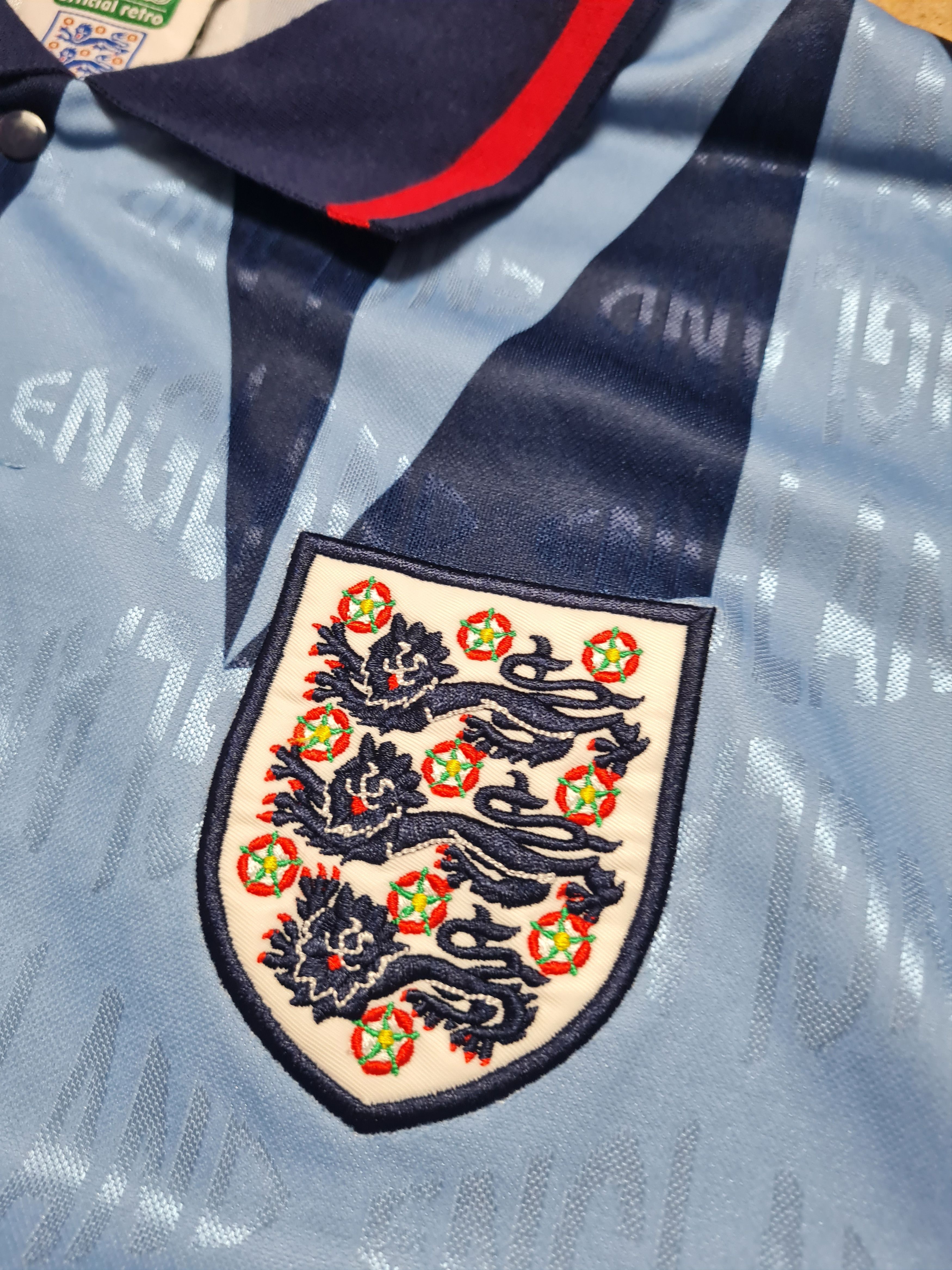 Other England Football Shirt Score Draw 3rd Away FA Retro 1990 Size US XL / EU 56 / 4 - 18 Thumbnail