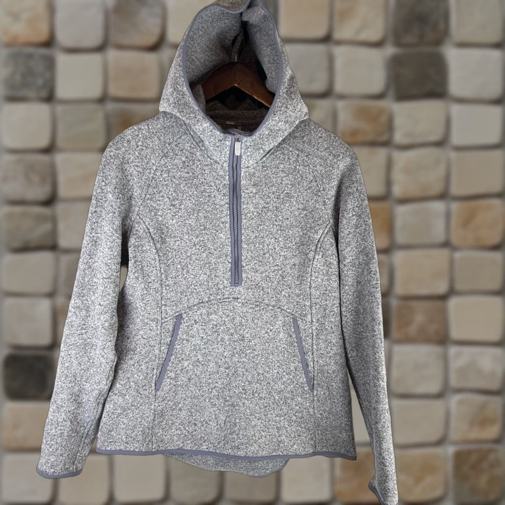 Lululemon Lululemon Fleece 1/2 Zip Hoodie Pullover Women Medium Gray Size M / US 6-8 / IT 42-44 - 1 Thumbnail