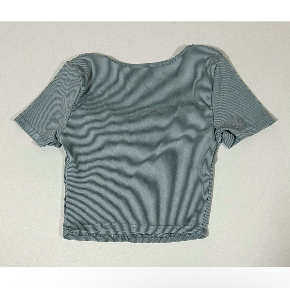Japanese Brand Blue Layered Short Sleeve Shirt Crop Top Blouse Tee Size XS✨ Size XS / US 0-2 / IT 36-38 - 2 Thumbnail