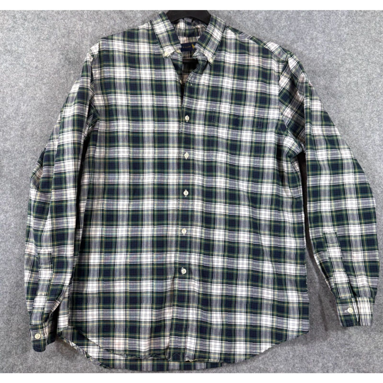 Polo Ralph Lauren Polo Ralph Lauren Shirt Mens L Green White Plaid Button Down Long Sleeve Size US L / EU 52-54 / 3 - 2 Thumbnail
