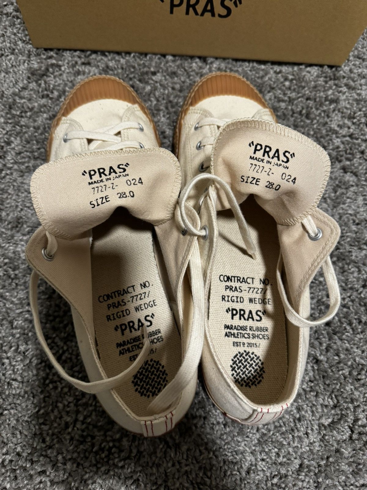 Japanese Brand PRAS SHELLCAP LOW SNEAKERS KINARI/GUM Size US 11 / EU 44 - 2 Thumbnail