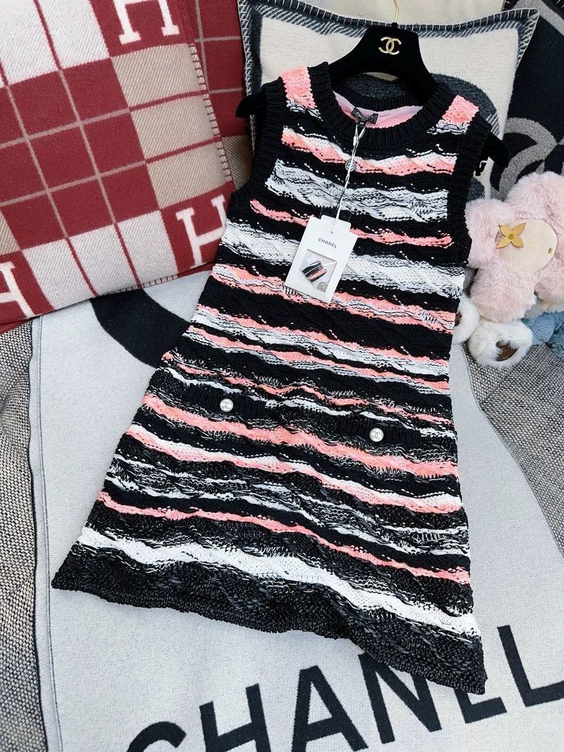 Chanel Chanel 20S Sleeveless Knit Dress Size M / US 6-8 / IT 42-44 - 3 Thumbnail