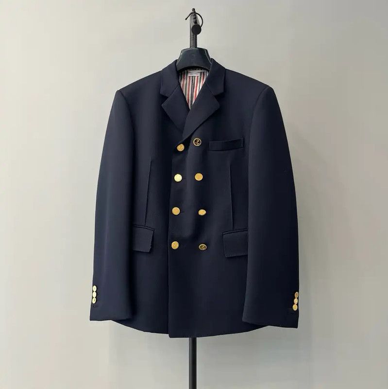 Thom Browne Thom Browne Blue Wool Women's Jacket 0089 Size XS / US 0-2 / IT 36-38 - 1 Thumbnail