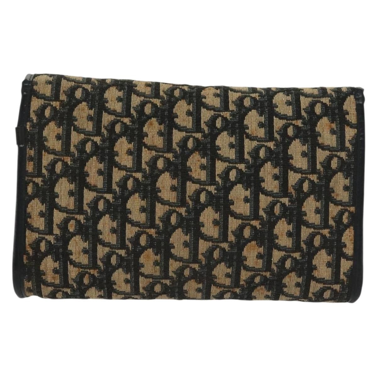 Dior DIOR Trotter Canvas Chain Shoulder Bag Navy Gold Size ONE SIZE - 3 Thumbnail