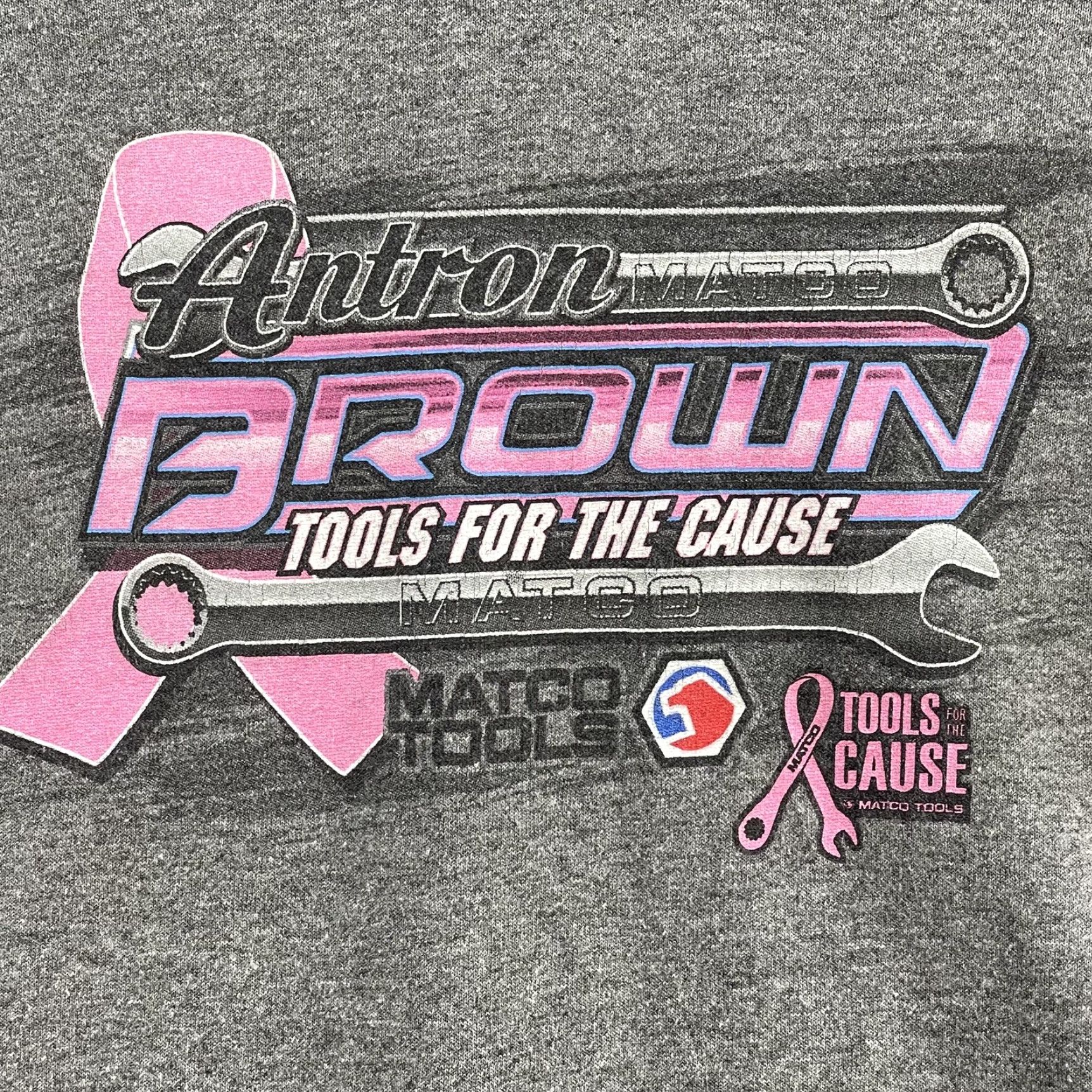 Gildan VINTAGE Antron Brown Shirt Mens Large Gray Tools for the Cause Racing Matco Promo Tee Size US L / EU 52-54 / 3 - 4 Thumbnail
