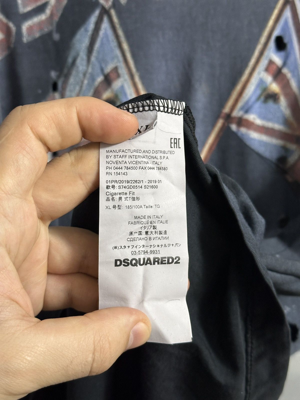 Dsquared2 Very Rare Luxury T-shirt DSQUARED2 Cigarette Fit SS2019 XL Size US XL / EU 56 / 4 - 8 Thumbnail