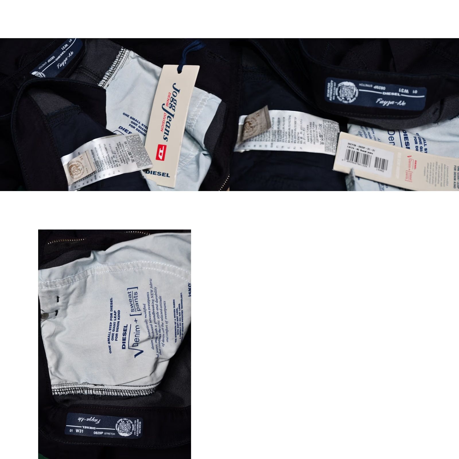 Diesel Diesel Fayza-NE 0829P Blue Denim Stretch Jeans Women's size 31 Size 24" / US 00 / IT 34 - 8 Thumbnail