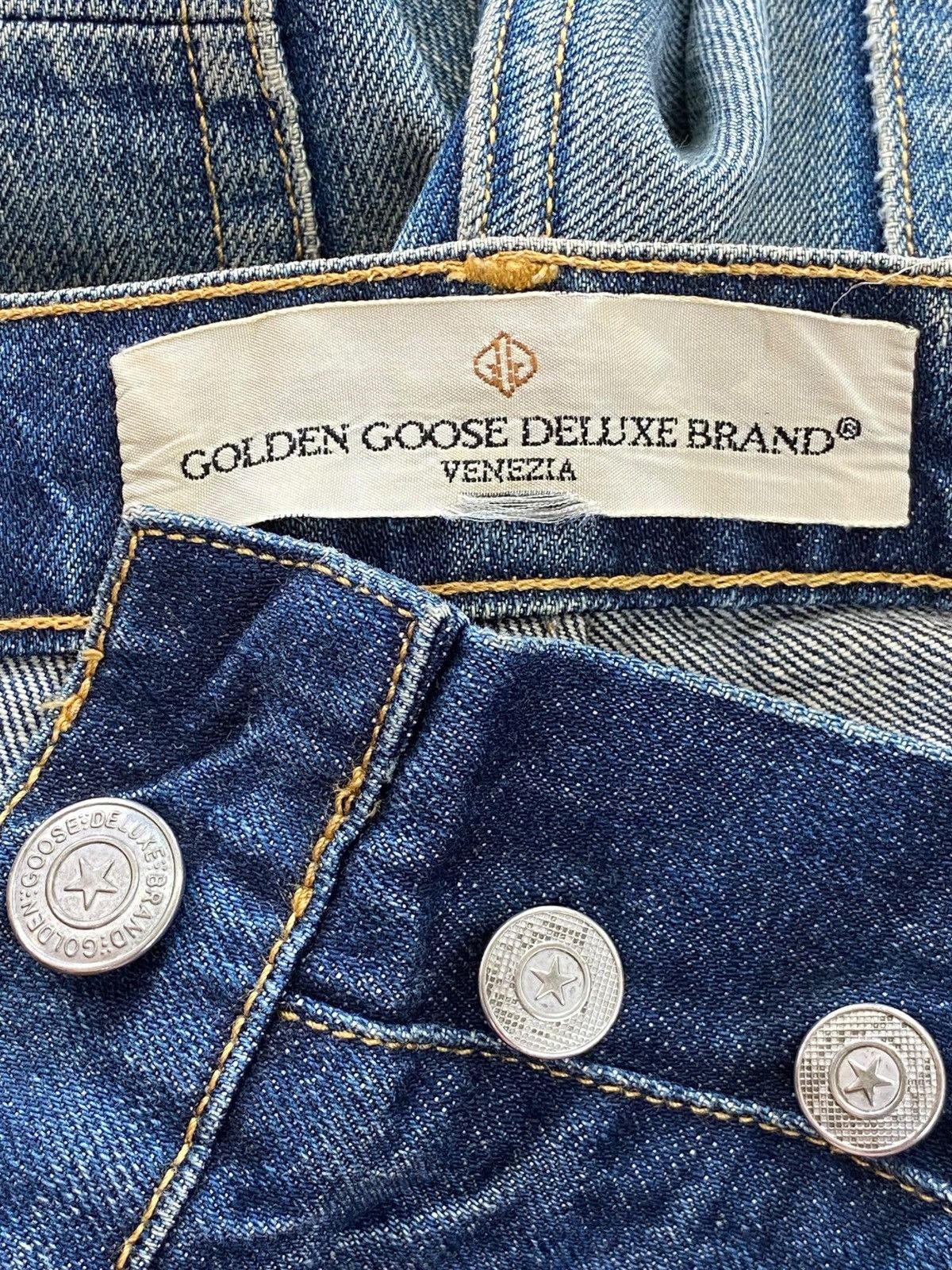 Golden Goose Golden Goose Faded Blue Wash Whiskered Straight Leg Jeans Size US 32 / EU 48 - 11 Thumbnail