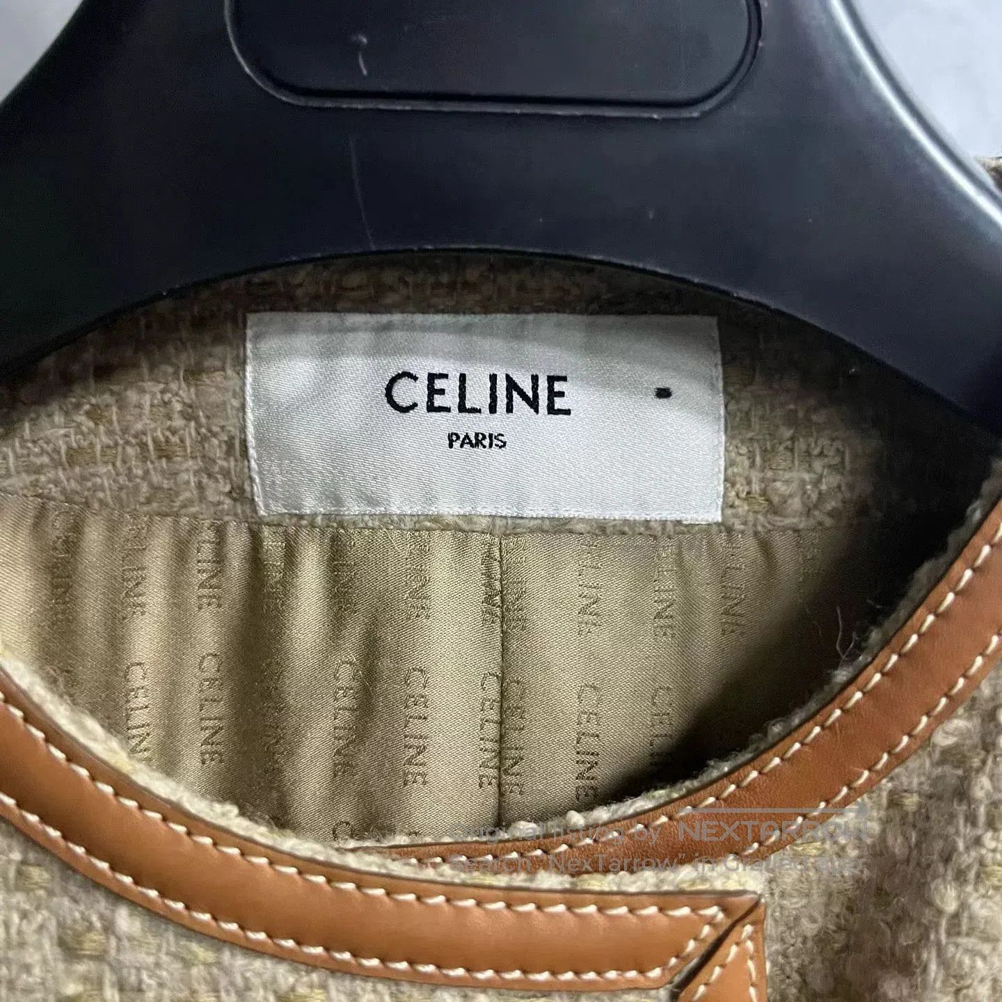 Celine Celine Beige Woven Bouclé Tweed Jacket. Size XS / US 0-2 / IT 36-38 - 3 Thumbnail