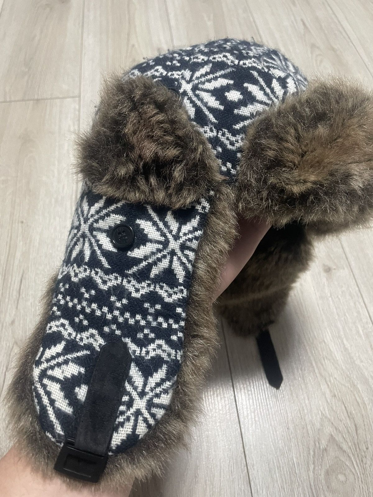 Japanese Brand × Vintage Y2K Faux Fur Ushanka Ornament Vintage Fuzzy Warm Trapper Hat Size ONE SIZE - 4 Thumbnail