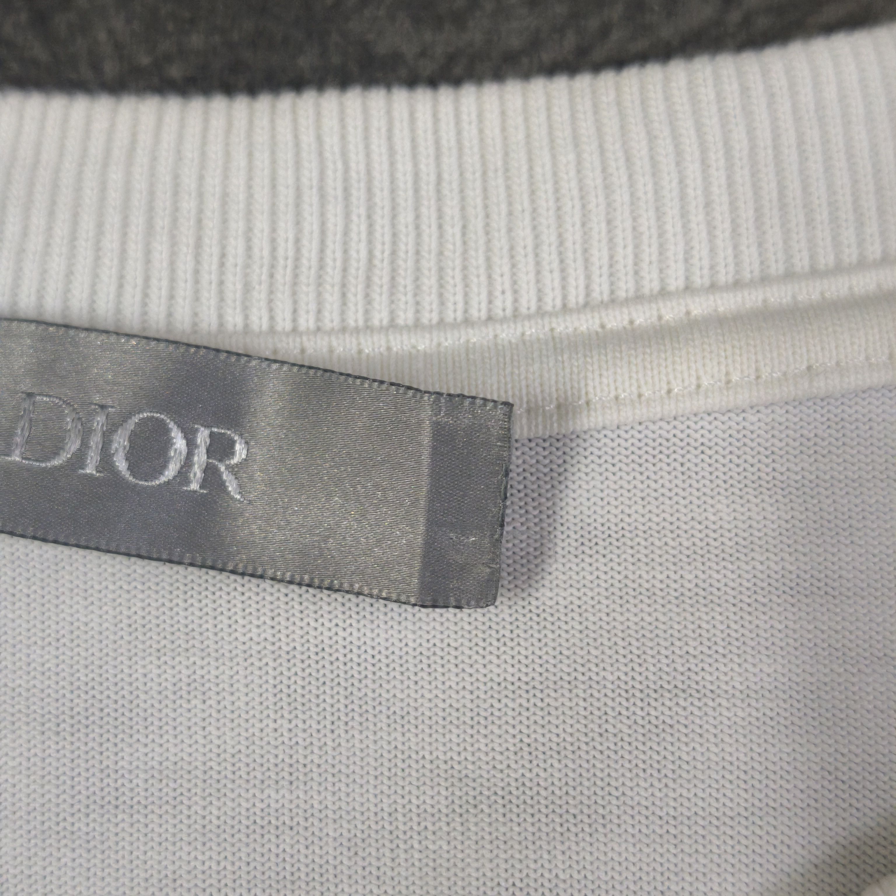 Dior Dior 22SS Relaxed Fit Ribbon Logo T-Shirt White Size US L / EU 52-54 / 3 - 6 Thumbnail