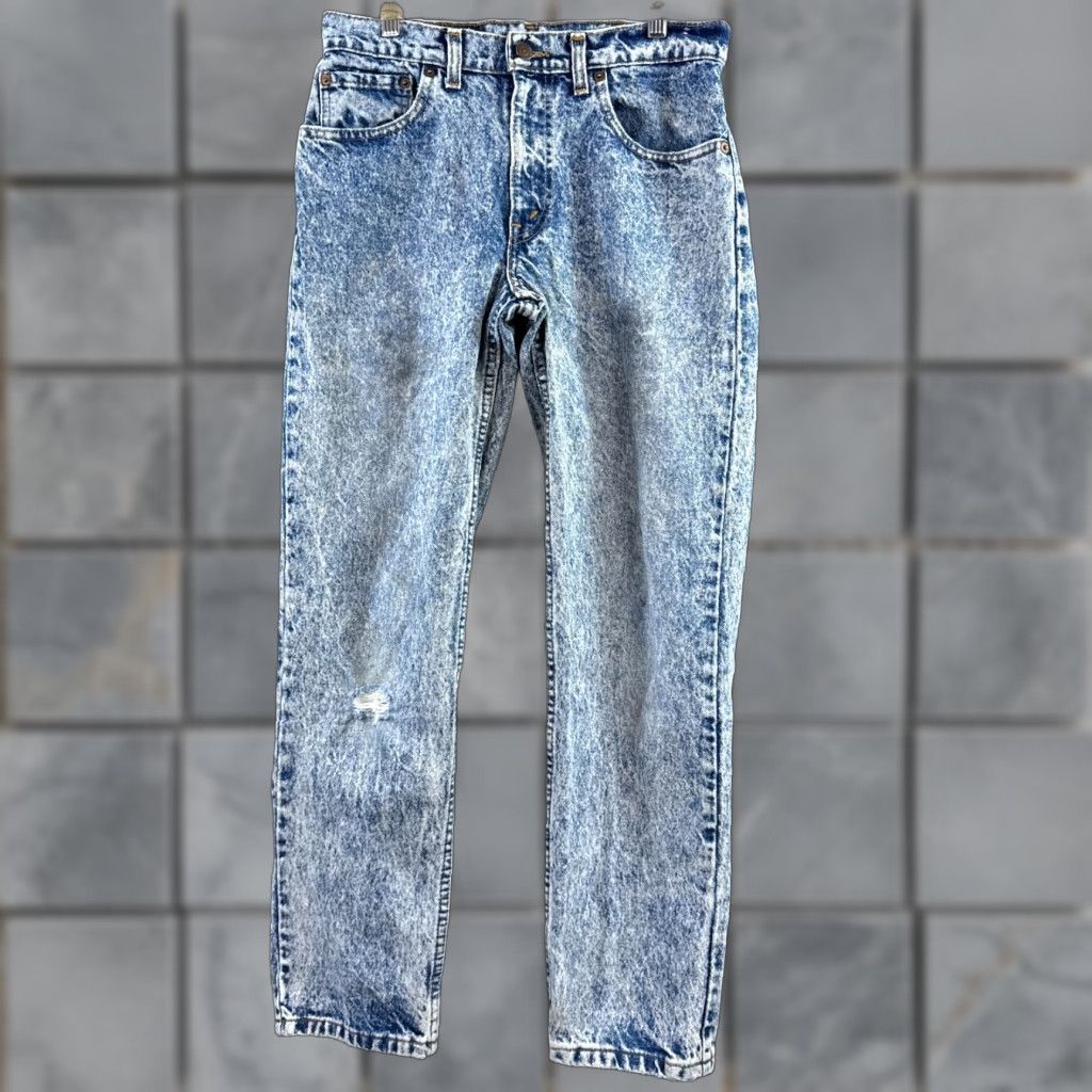 Levi's VINTAGE Levi's Jeans Men 30x29 Blue 90s Acid Wash Made USA Pants 506 Levi's 500 Series Jeans 90s USA Mens Size US 32 / EU 48 - 1 Thumbnail