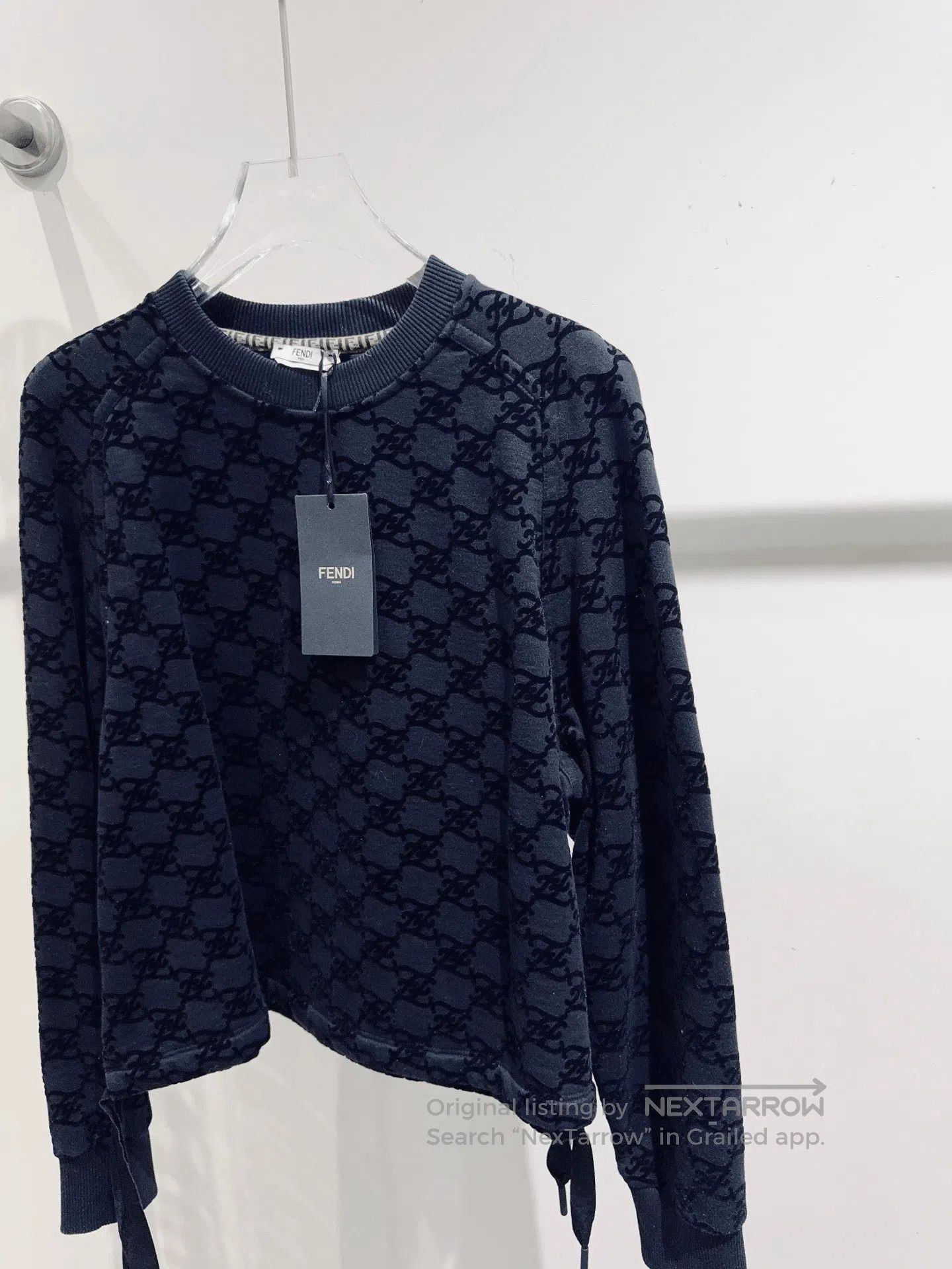 Fendi Fendi Flocked Logo Sweatshirt. Size S / US 4 / IT 40 - 4 Thumbnail