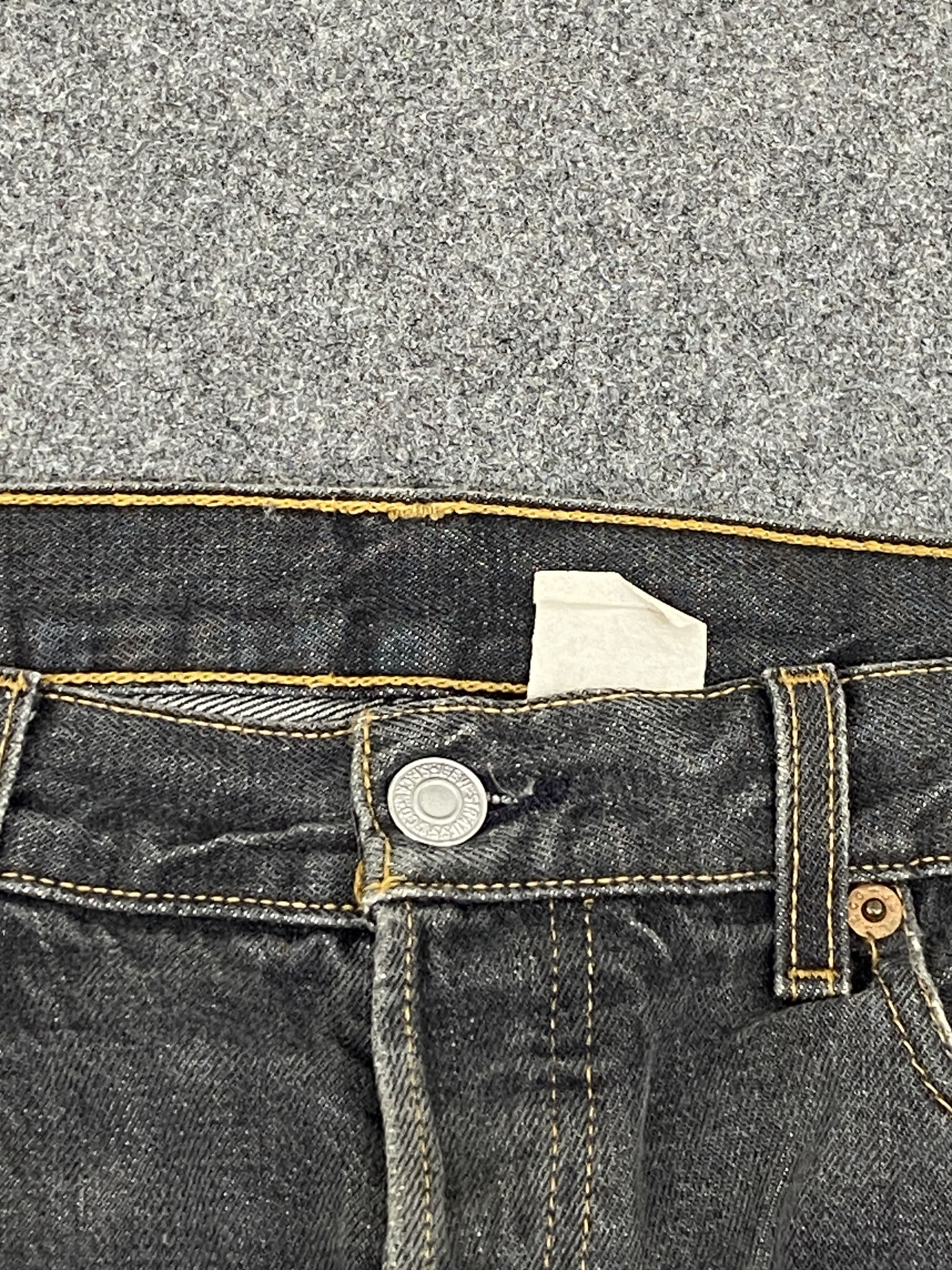 Levi's Vintage 90s Levis 501 Distressed Faded Black Jeans Size US 33 - 10 Thumbnail