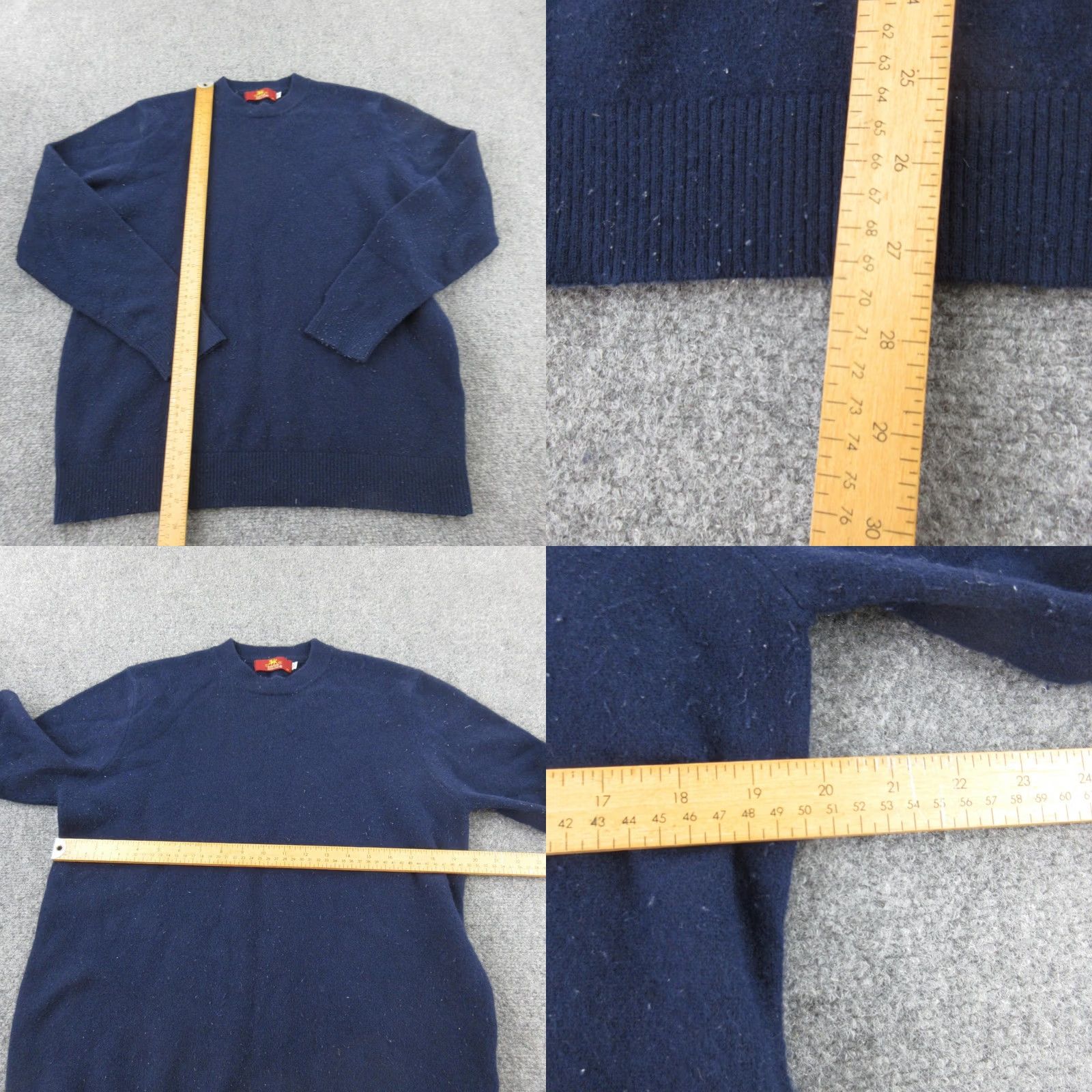 Vintage Xuema Sweater Mens Large Navy Blue 100% Wool Crewneck Pullover Warm Winter Soft Size US M / EU 48-50 / 2 - 8 Thumbnail