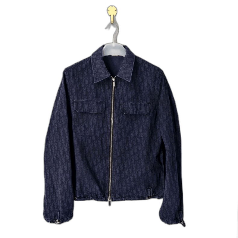 Dior Dior Navy Blue Printed Denim Jacket-2505 | Grailed