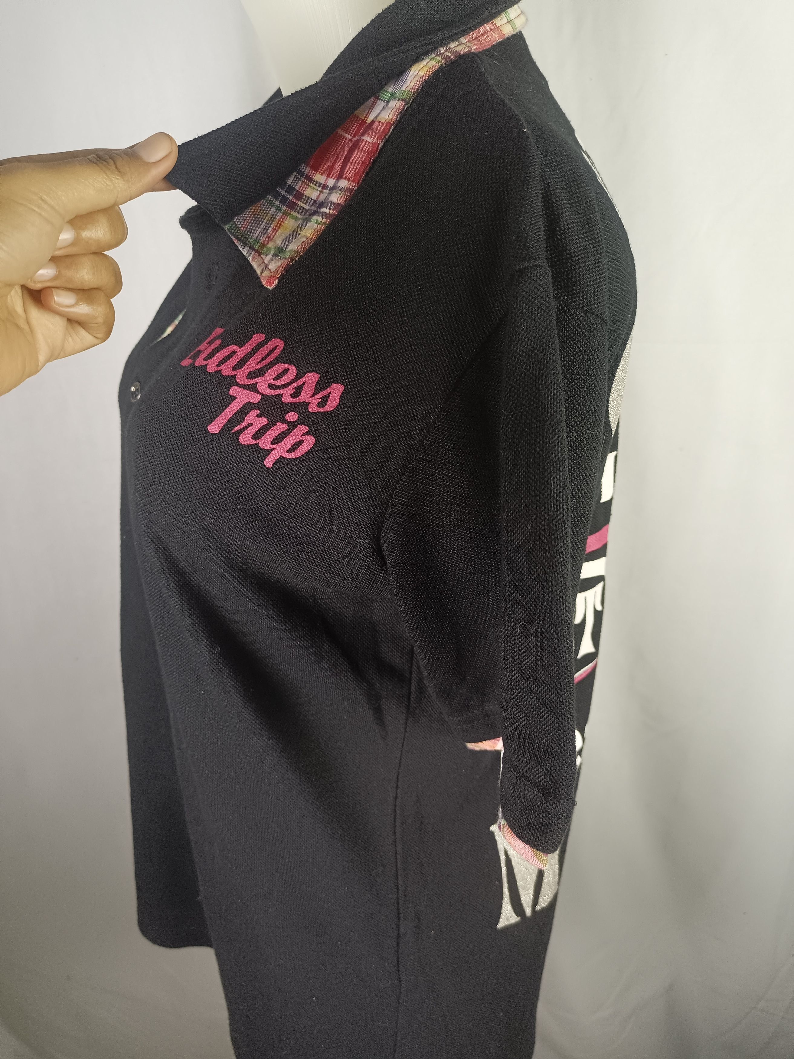 If Six Was Nine × Japanese Brand × Le Grande Bleu (L.G.B.) WE ❤️ SURF Endless Trip Polo T-shirt Double Layer POEM Print Size L / US 10 / IT 46 - 14 Thumbnail