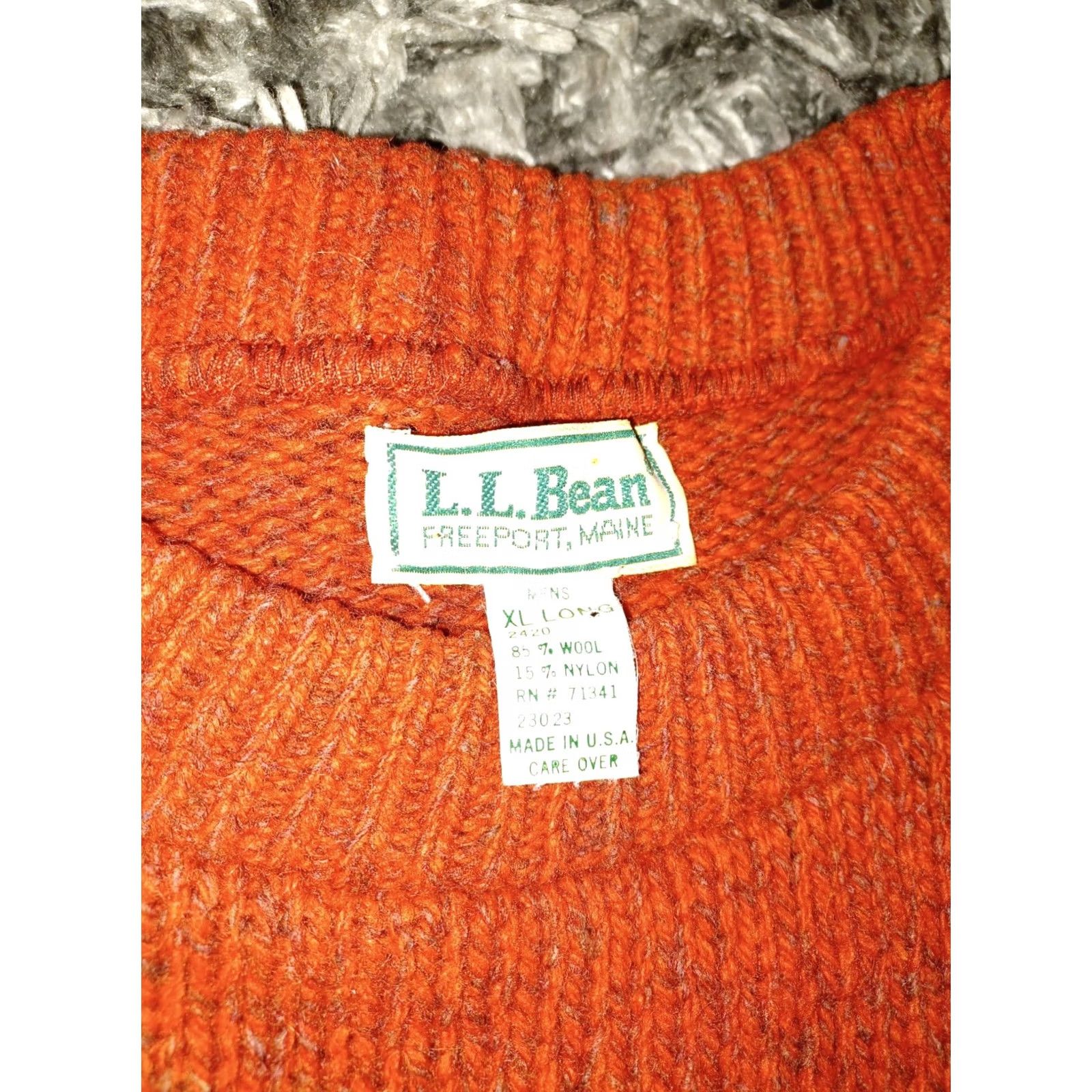 Vintage VINTAGE LL Bean Sweater Pullover Wool Red Freeport Maine Mens XL Tall Size US XL / EU 56 / 4 - 4 Thumbnail