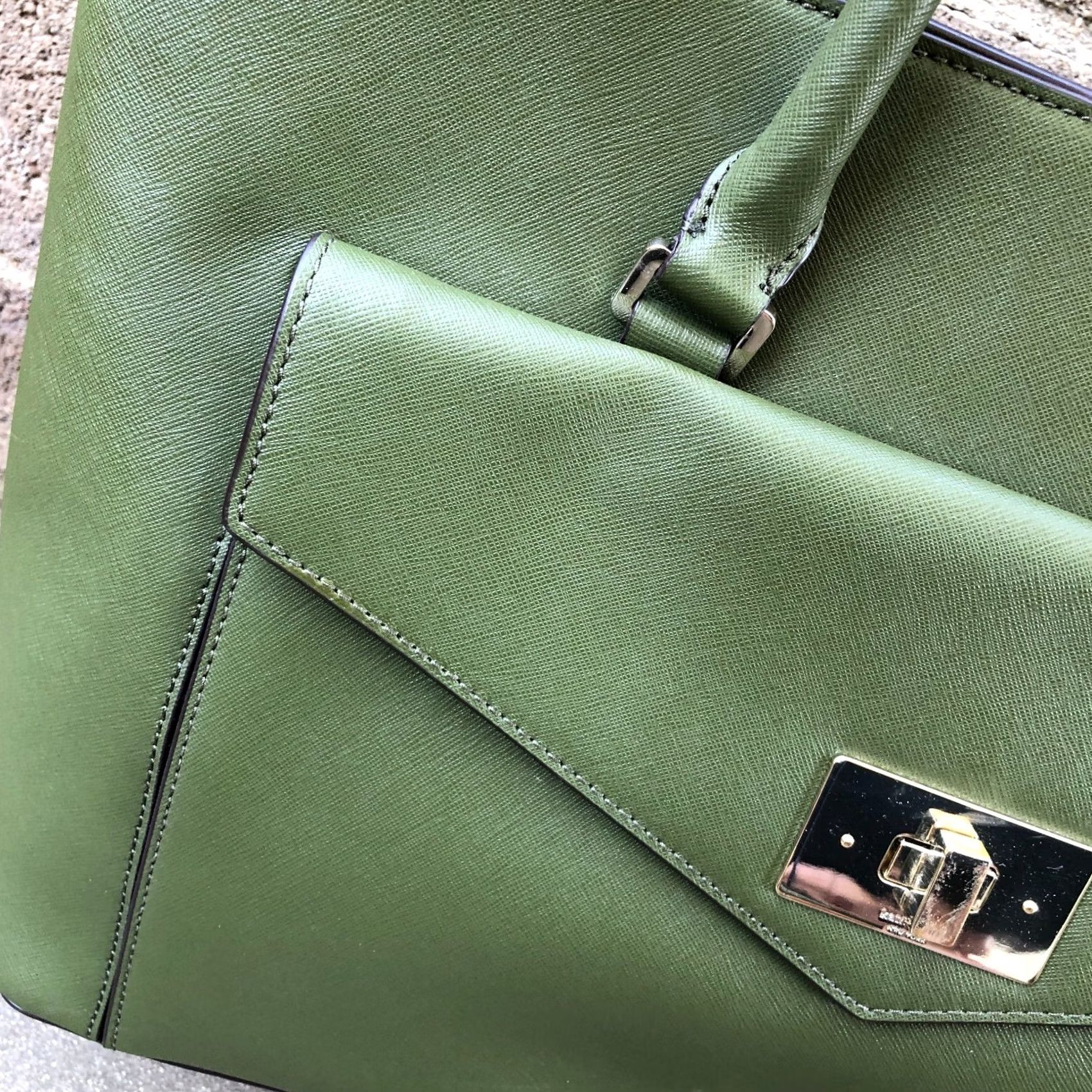 Vintage kate spade new york Sapling Tote Shoulder Bag Purse Green Leather Size ONE SIZE - 5 Thumbnail