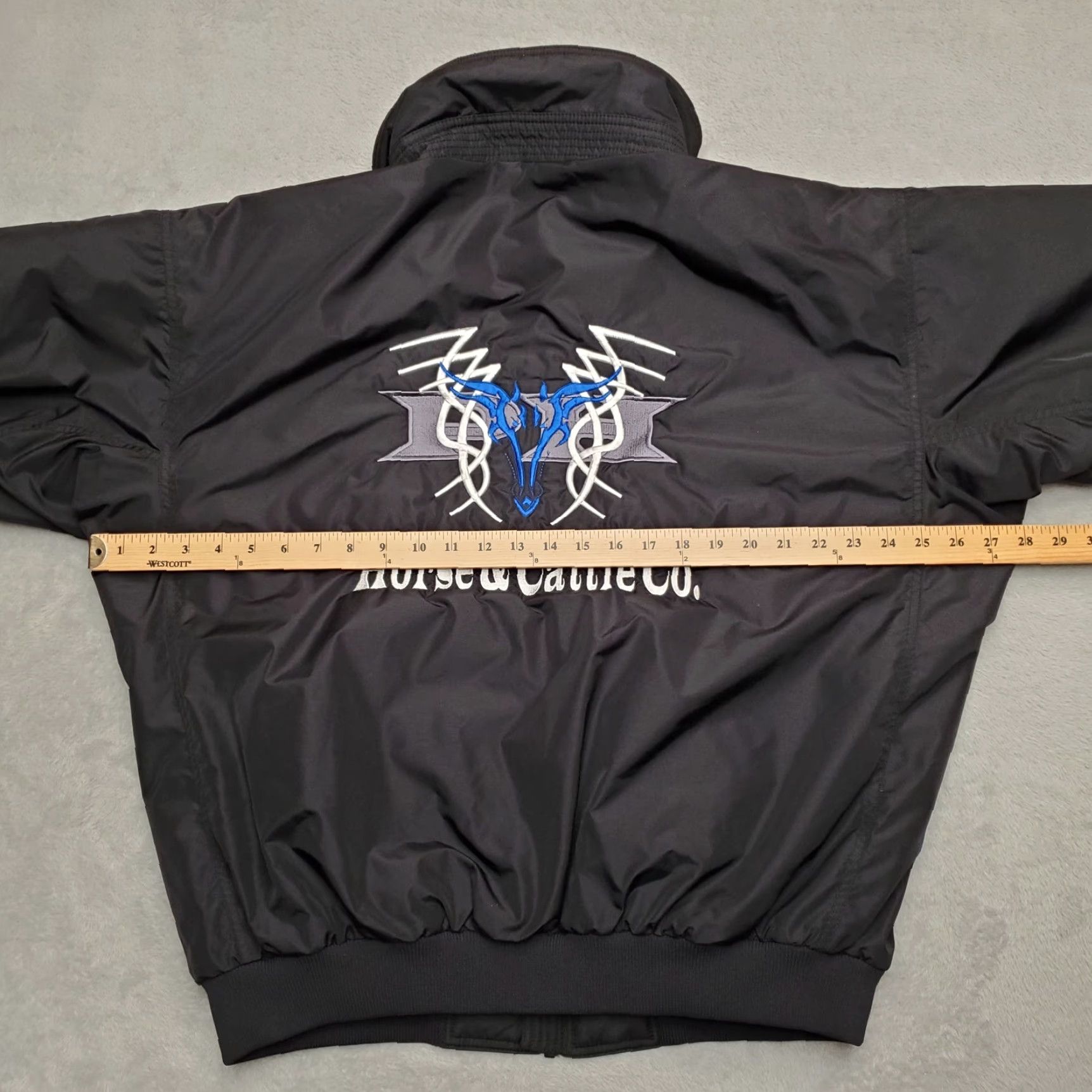 Vintage Columbia Jacket Mens L Black Fleece Lined Bomber Jacket Outdoor Western Horse Cattle Ranch Embroidered Logo 100% Polyester Lining Casual Size US L / EU 52-54 / 3 - 8 Thumbnail