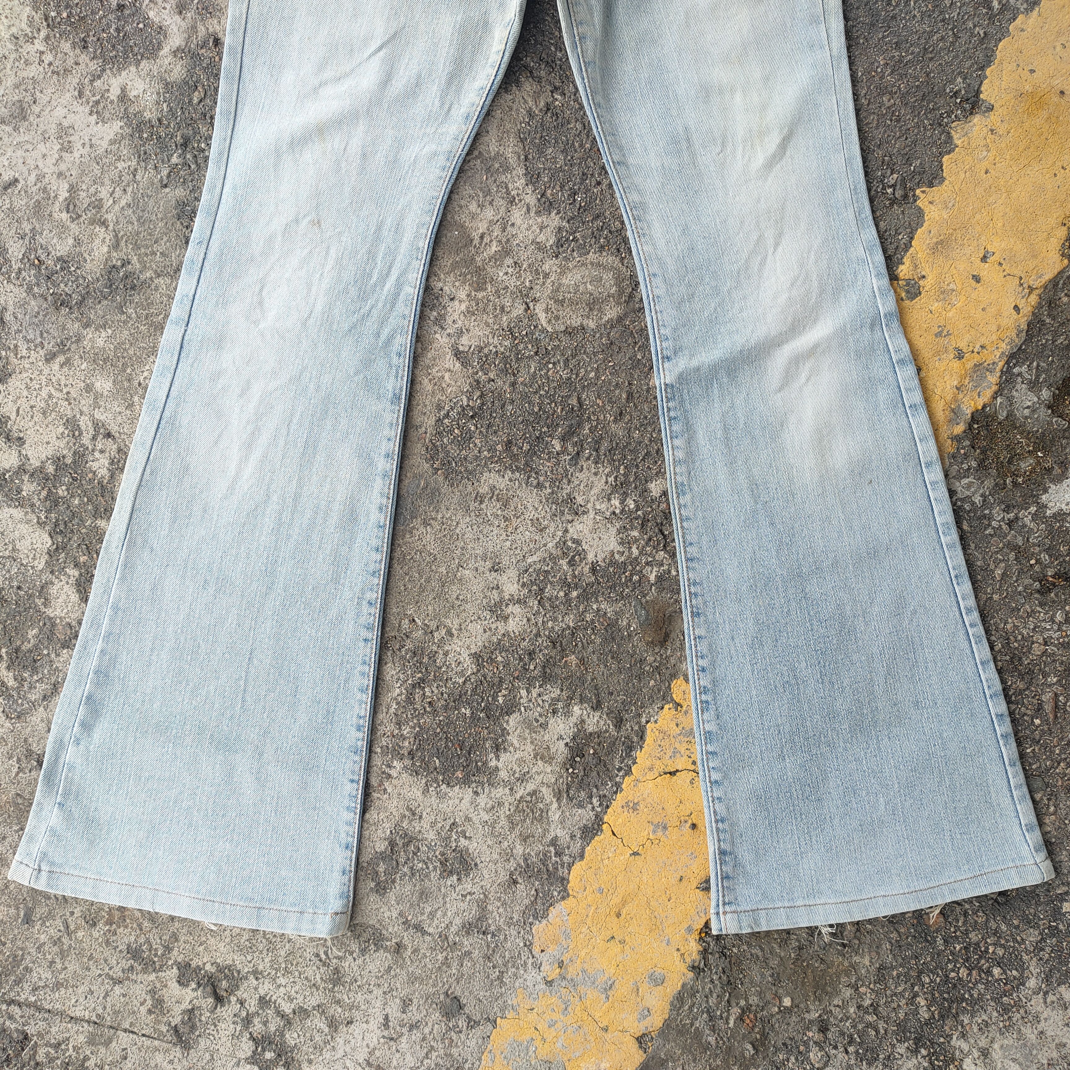 Japanese Brand × Jean × Vintage VINTAGE JAPANESE WOMAN FLARE FADED JEANS DENIM PANTS Size US 28 / EU 44 - 4 Thumbnail