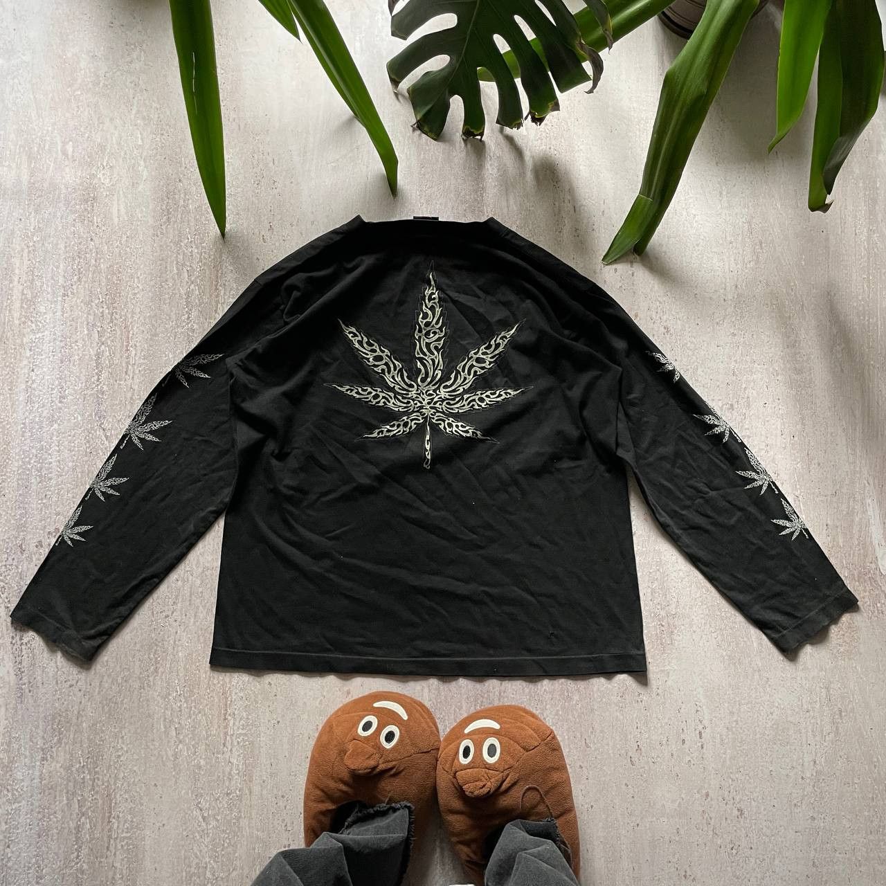 Vintage VINTAGE Y2K TRIBAL WEED RARE AMAZING HYPE LOMG SLEEVE Size US L / EU 52-54 / 3 - 2 Thumbnail