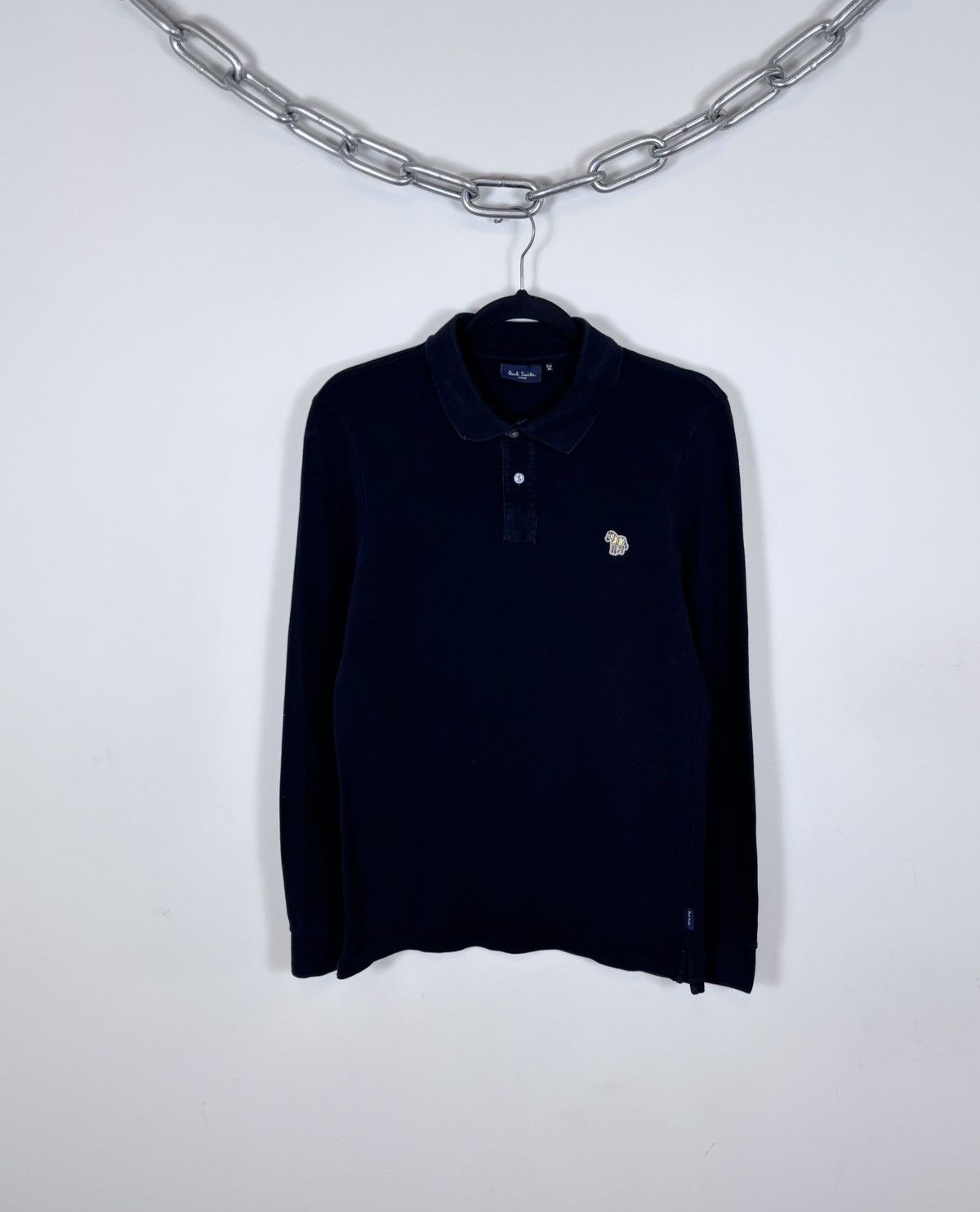 Paul Smith Paul Smith Men’s Zebra Black Cotton Long Sleeve Polo Shirt Size US XS / EU 42 / 0 - 1 Thumbnail