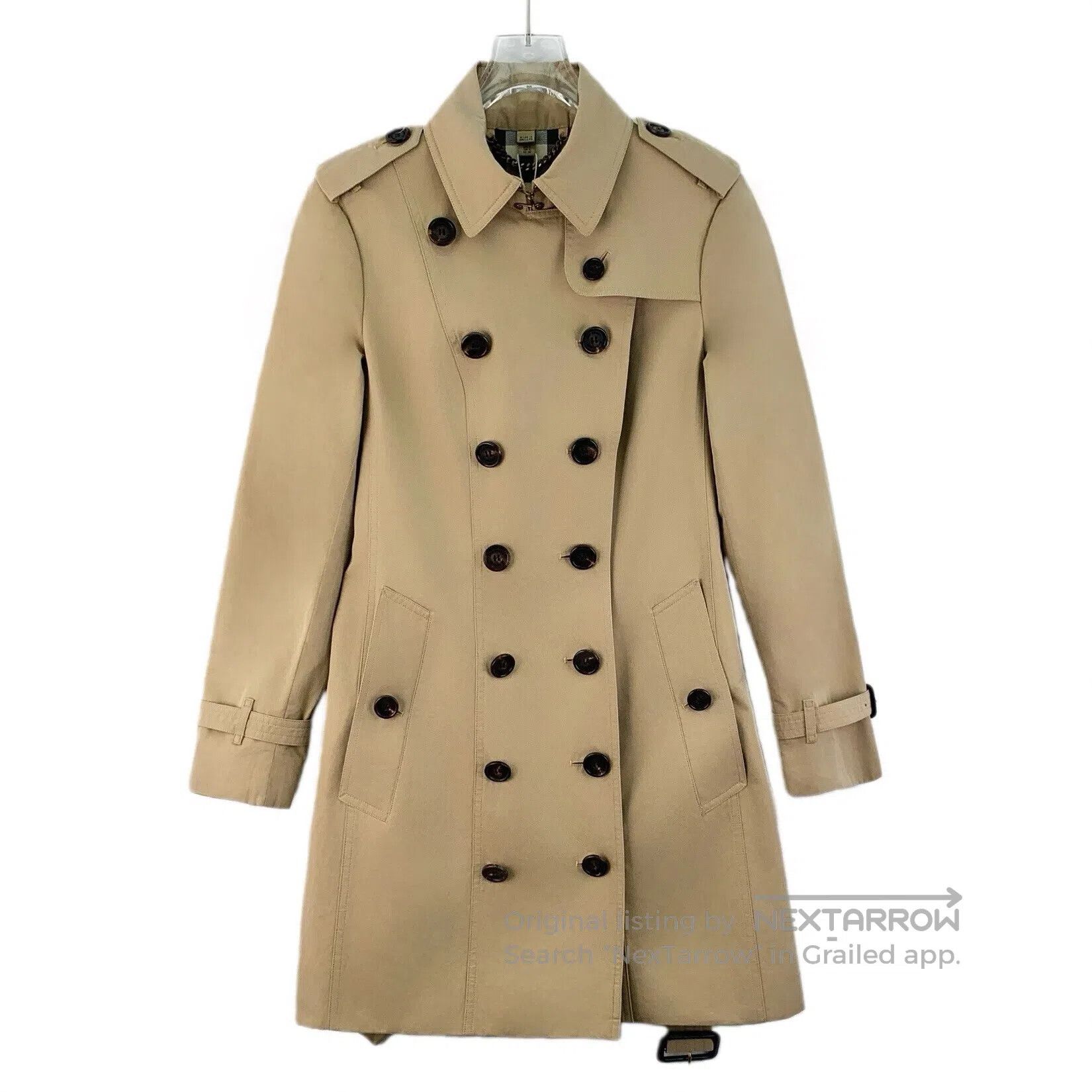 Burberry Burberry Brown Cotton Collar Double-breasted Long Sleeve B Size XS / US 0-2 / IT 36-38 - 1 Thumbnail