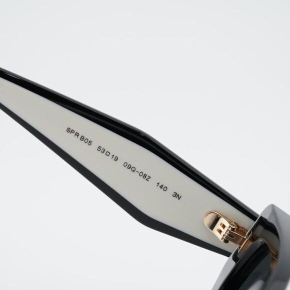 Prada Prada PRB05S 09Q08Z Sunglasses Black Rectangle Frame Size ONE SIZE - 8 Thumbnail